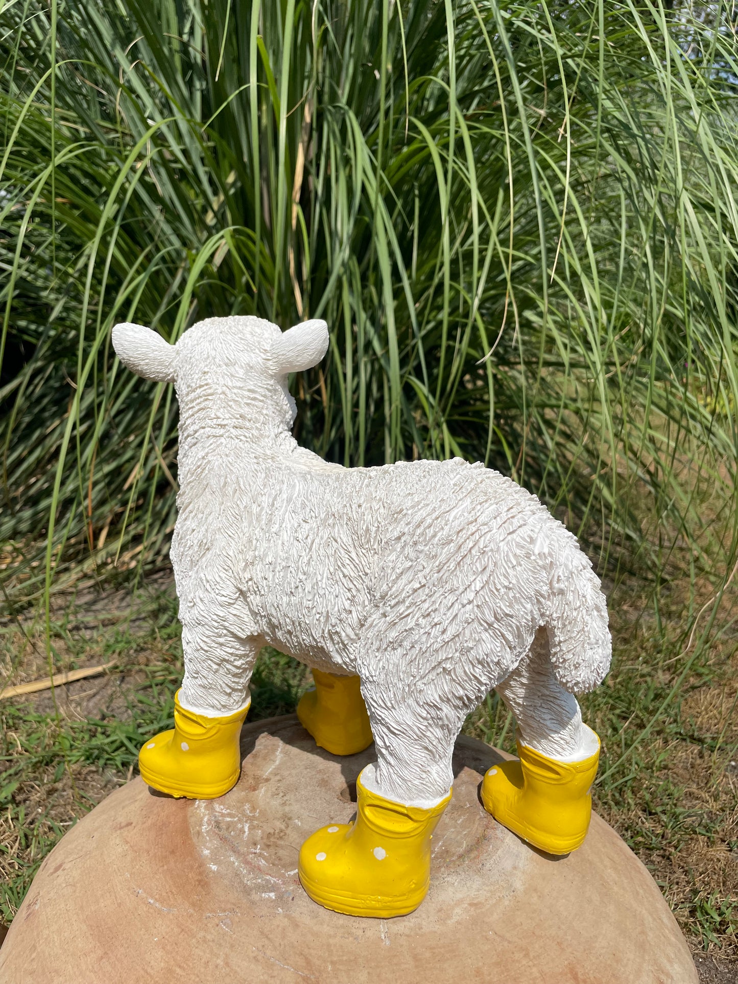 Lammetje laarsjes, boerderij, tuin, Geel 30cm