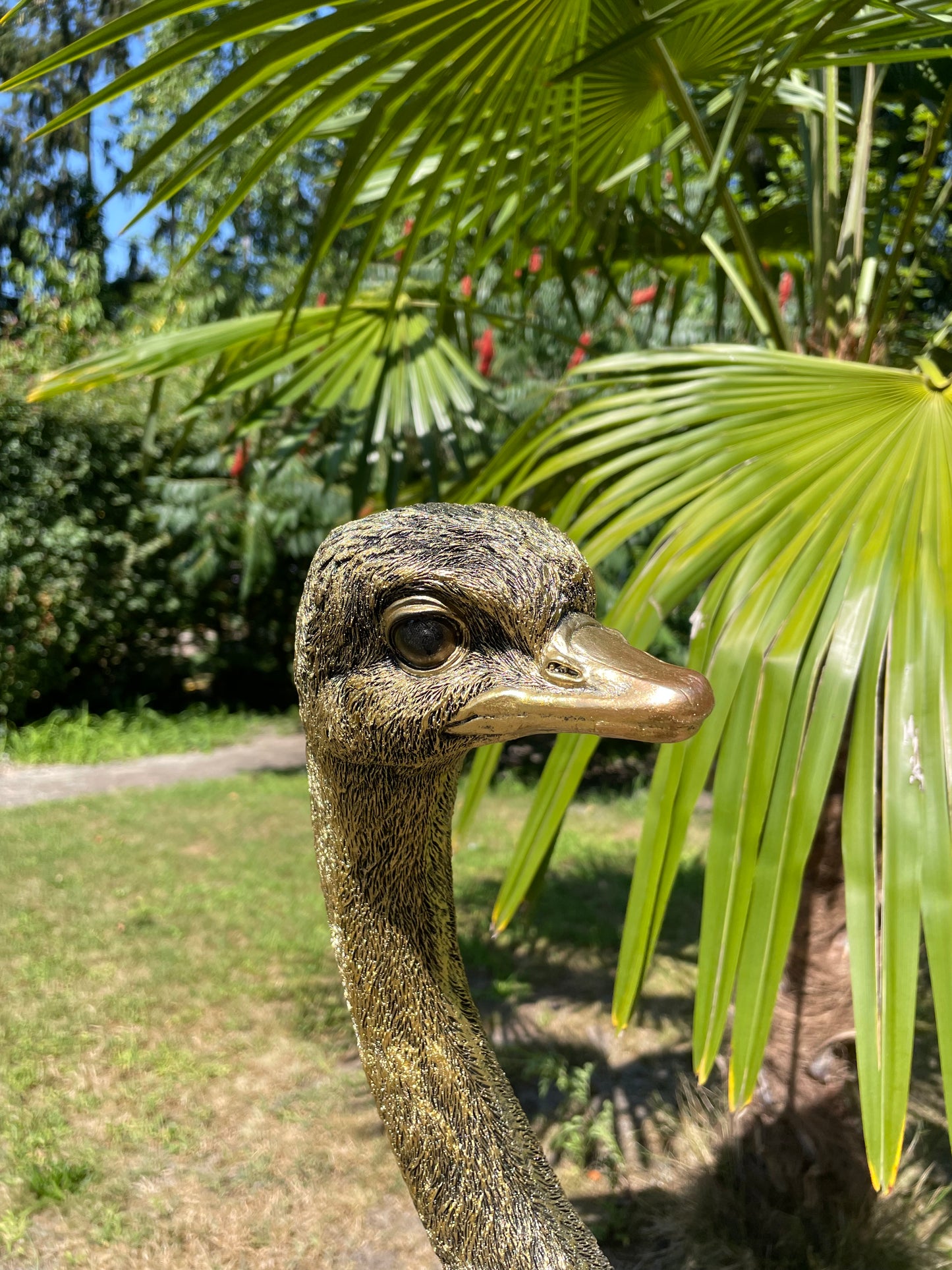 Beeld Struisvogel groot, gazon, tuin, dierentuin 110cm