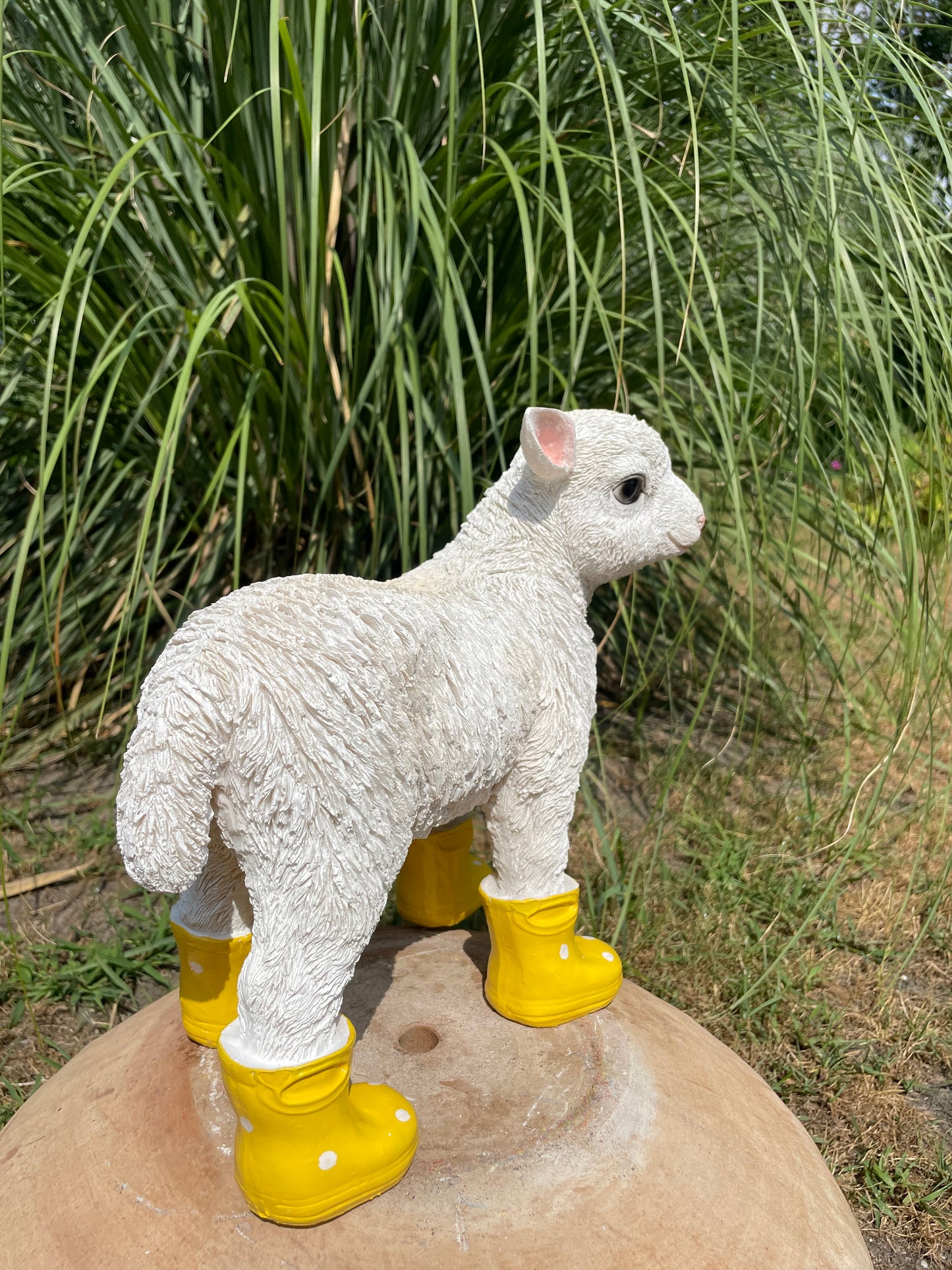 Lammetje laarsjes, boerderij, tuin, Geel 30cm