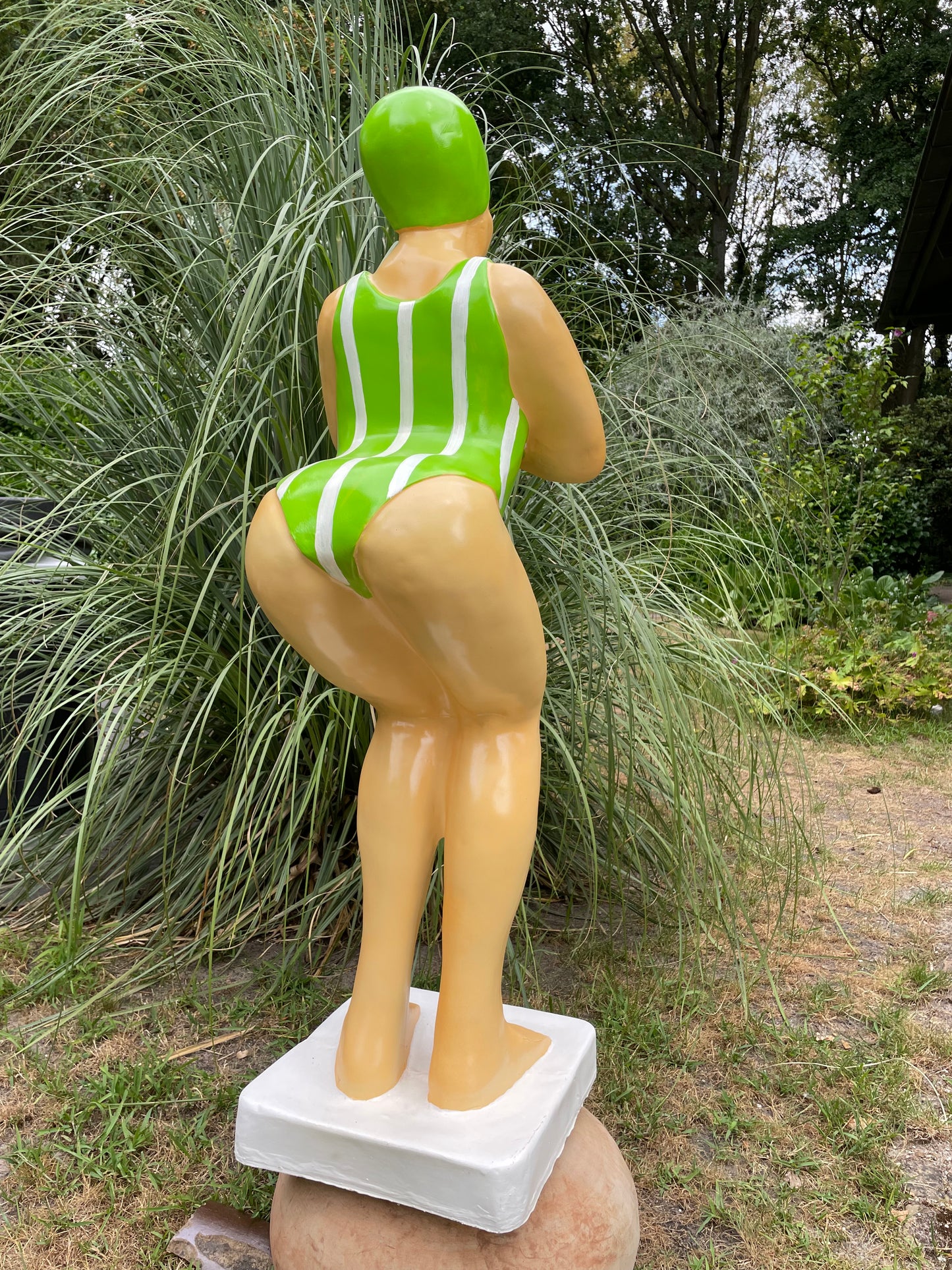 Duikende dame Groen jacuzzi tuin, zwembad, vijver 115cm