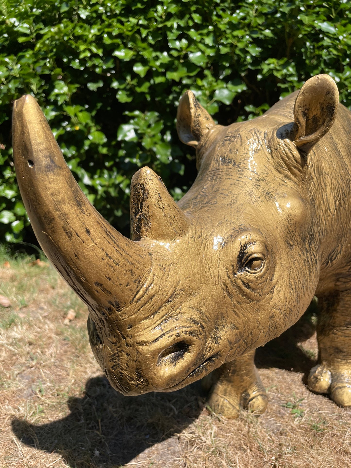 Beeld Neushoorn, vijver, zwembad , tuin 100 cm