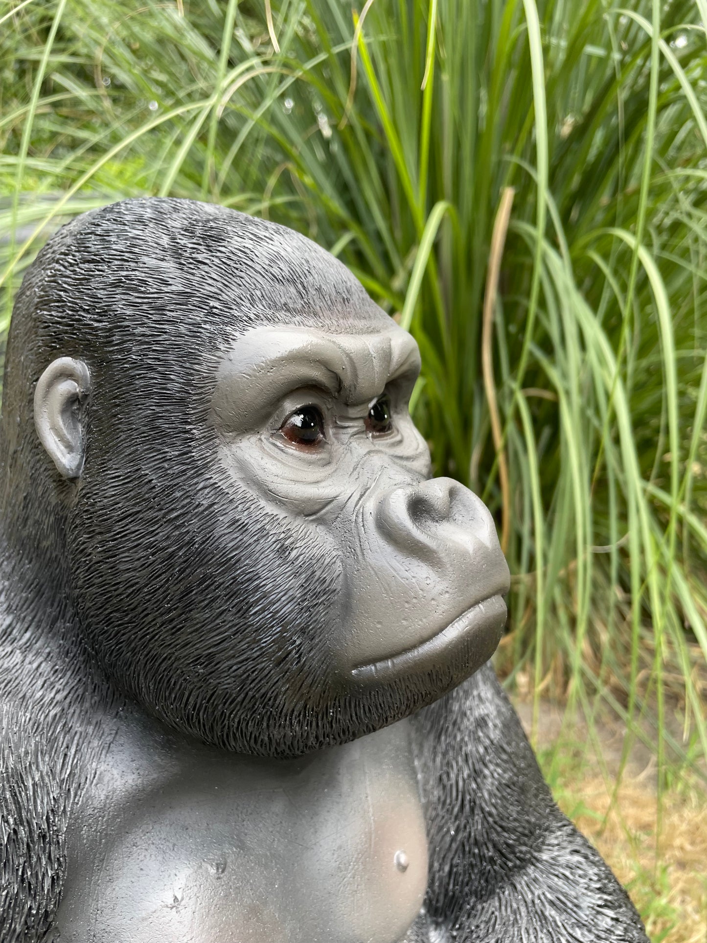 (Tuin)Beeld gorilla, tuin, zwembad, vijver 25cm