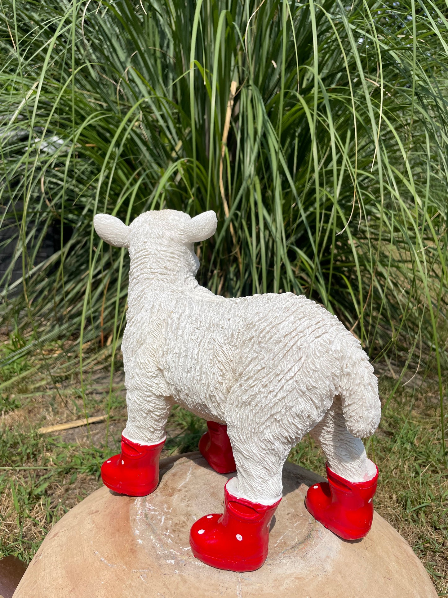 Lammetje laarsjes, boerderij, tuin, Rood 30cm