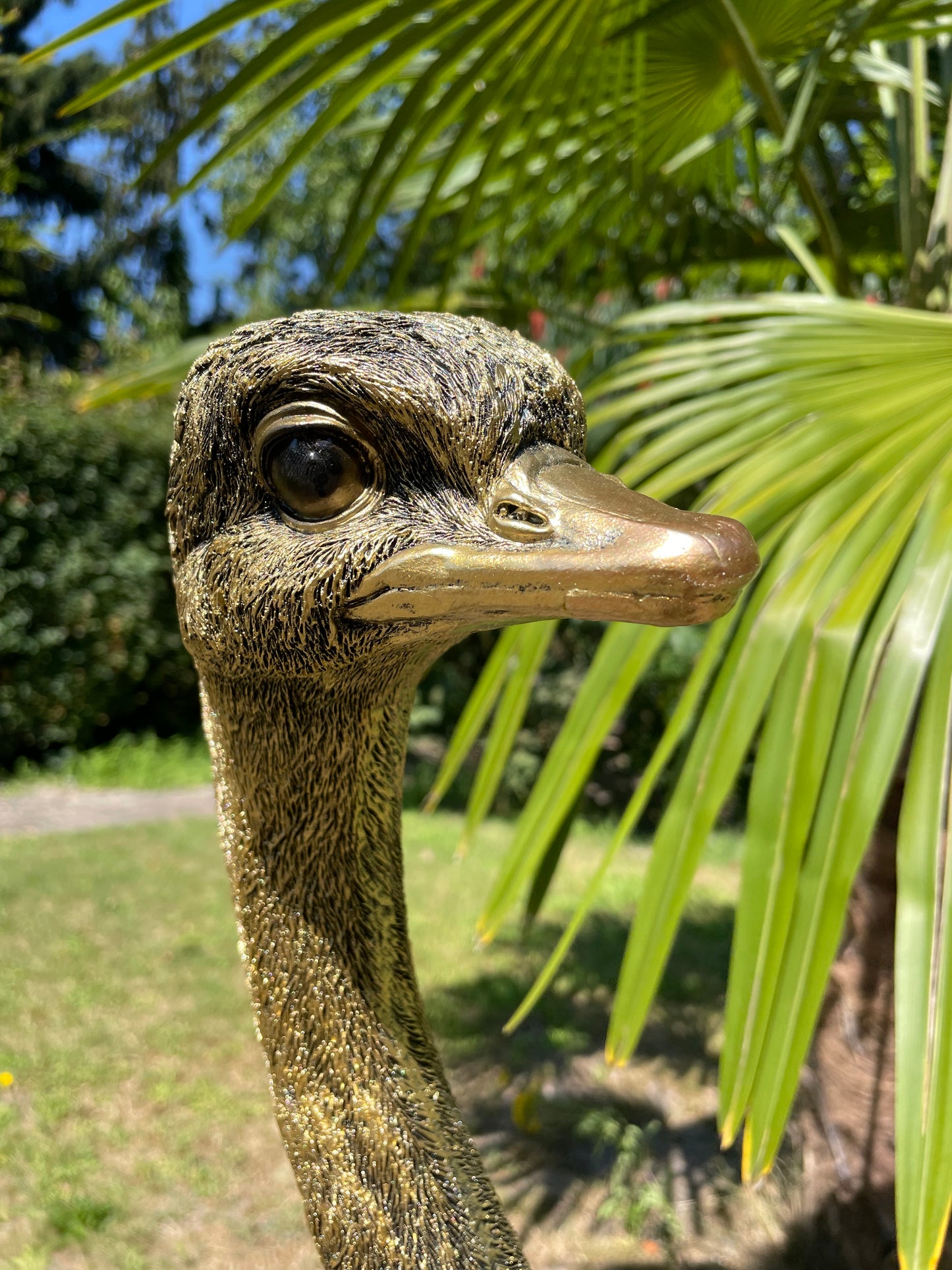 Beeld Struisvogel groot, gazon, tuin, dierentuin 110cm