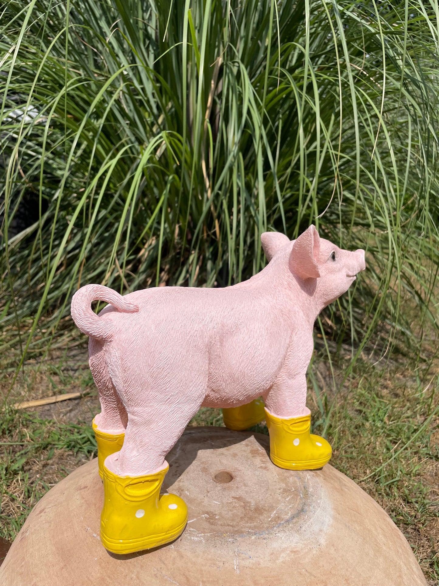 Varken laarsjes staand, kinder, babykamer Geel 35cm