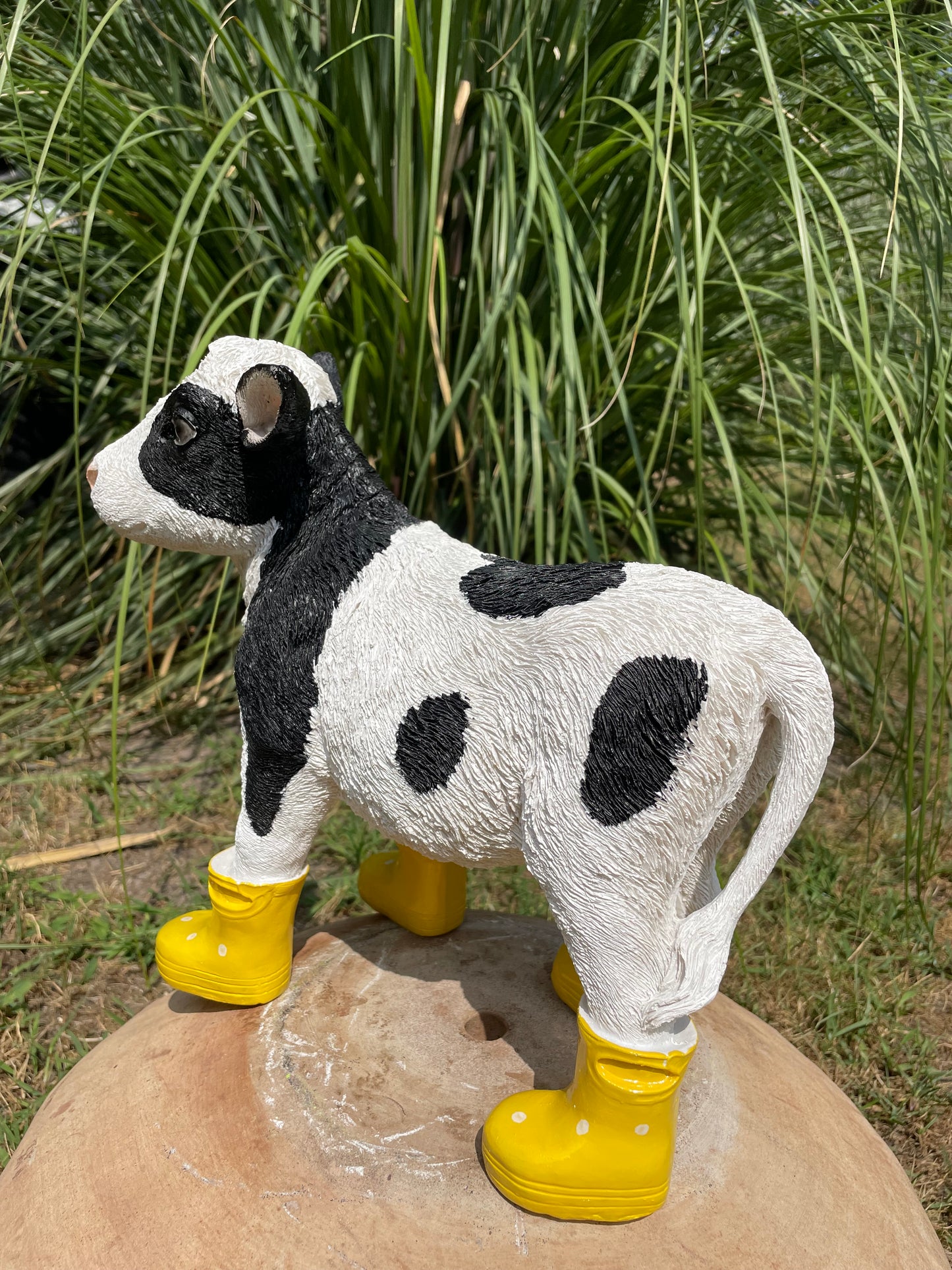 Kalfje laarsjes, boerderij, tuin, geel 30cm