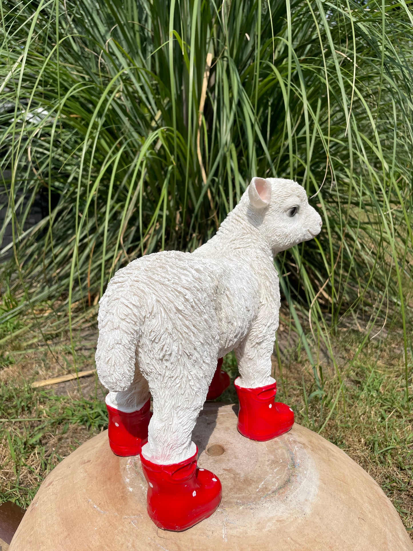 Lammetje laarsjes, boerderij, tuin, Rood 30cm