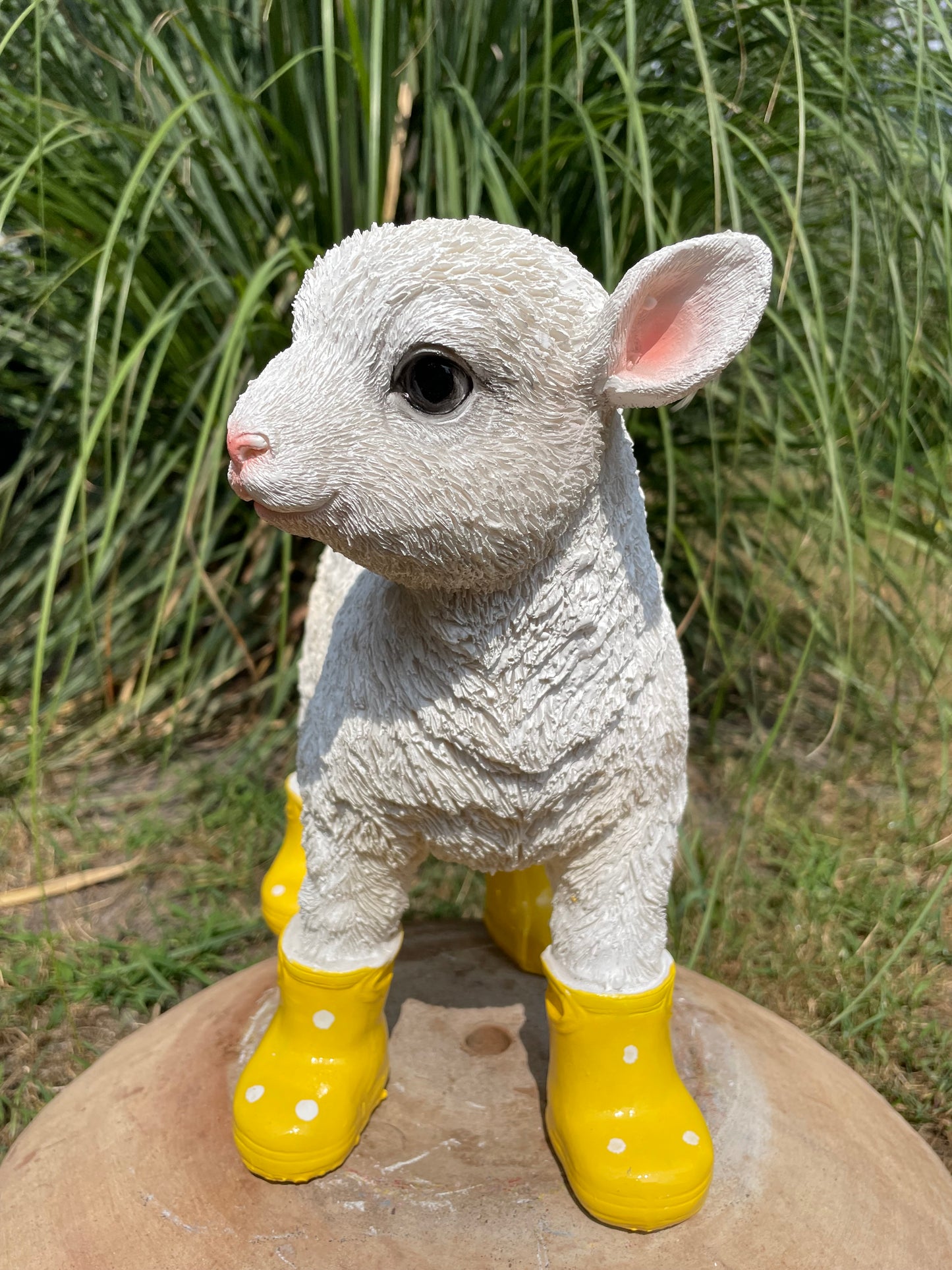 Lammetje laarsjes, boerderij, tuin, Geel 30cm