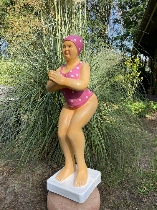 Duikende dame Roze jacuzzi tuin, zwembad, vijver 115cm