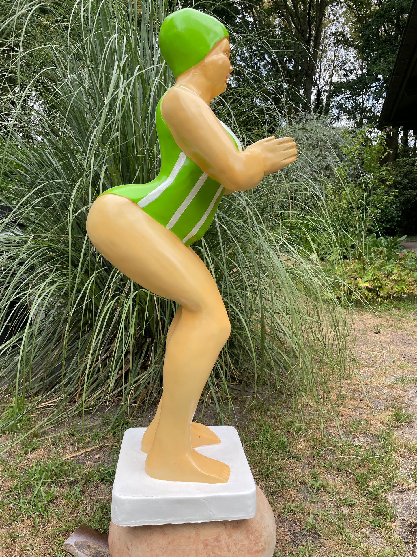 Duikende dame Groen jacuzzi tuin, zwembad, vijver 115cm