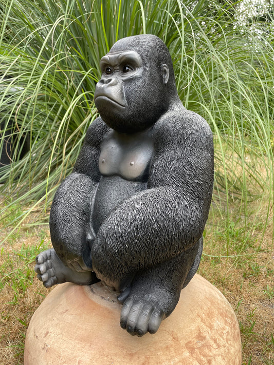 (Tuin)Beeld gorilla, tuin, zwembad, vijver 25cm