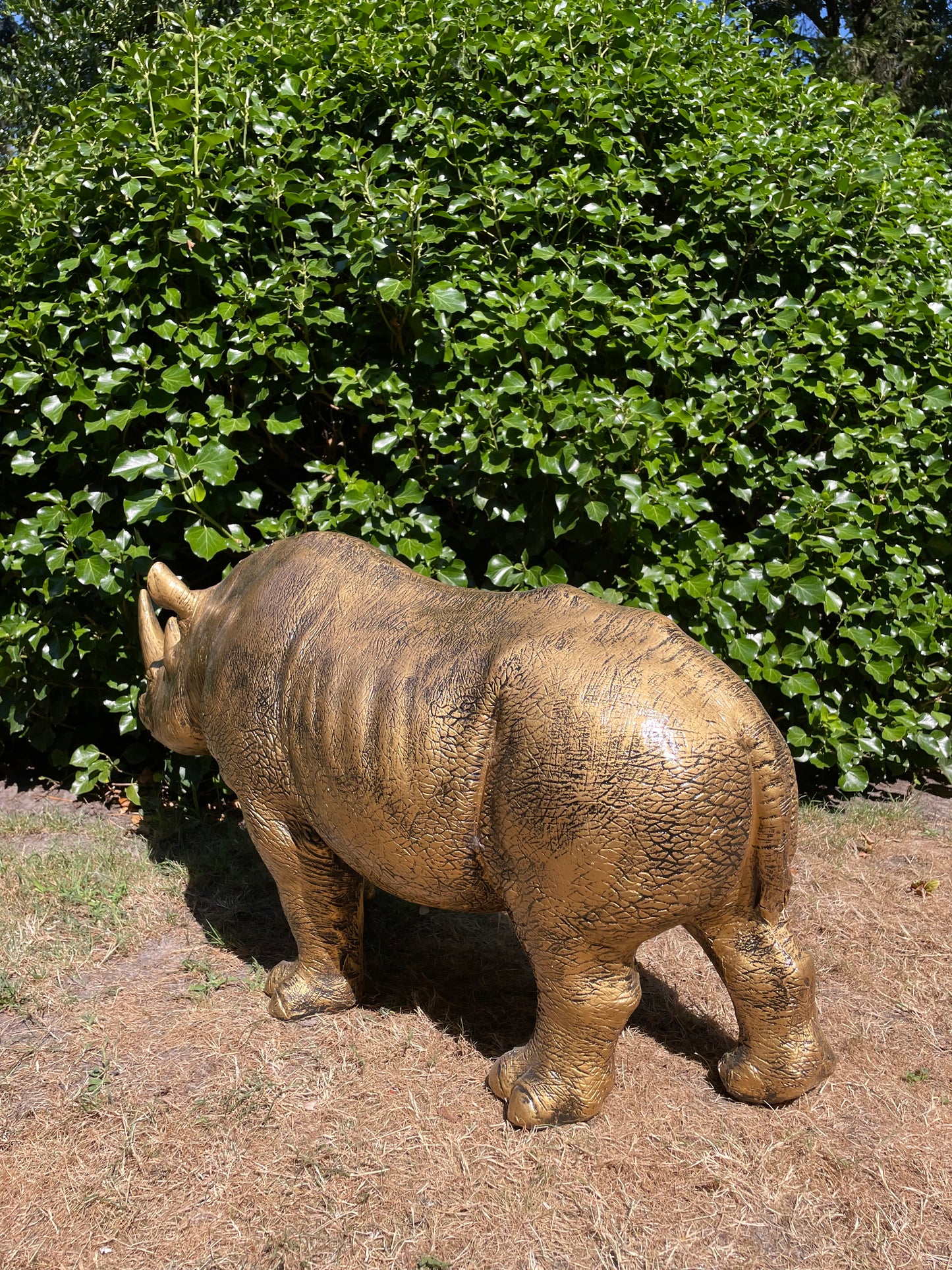 Beeld Neushoorn, vijver, zwembad , tuin 100 cm