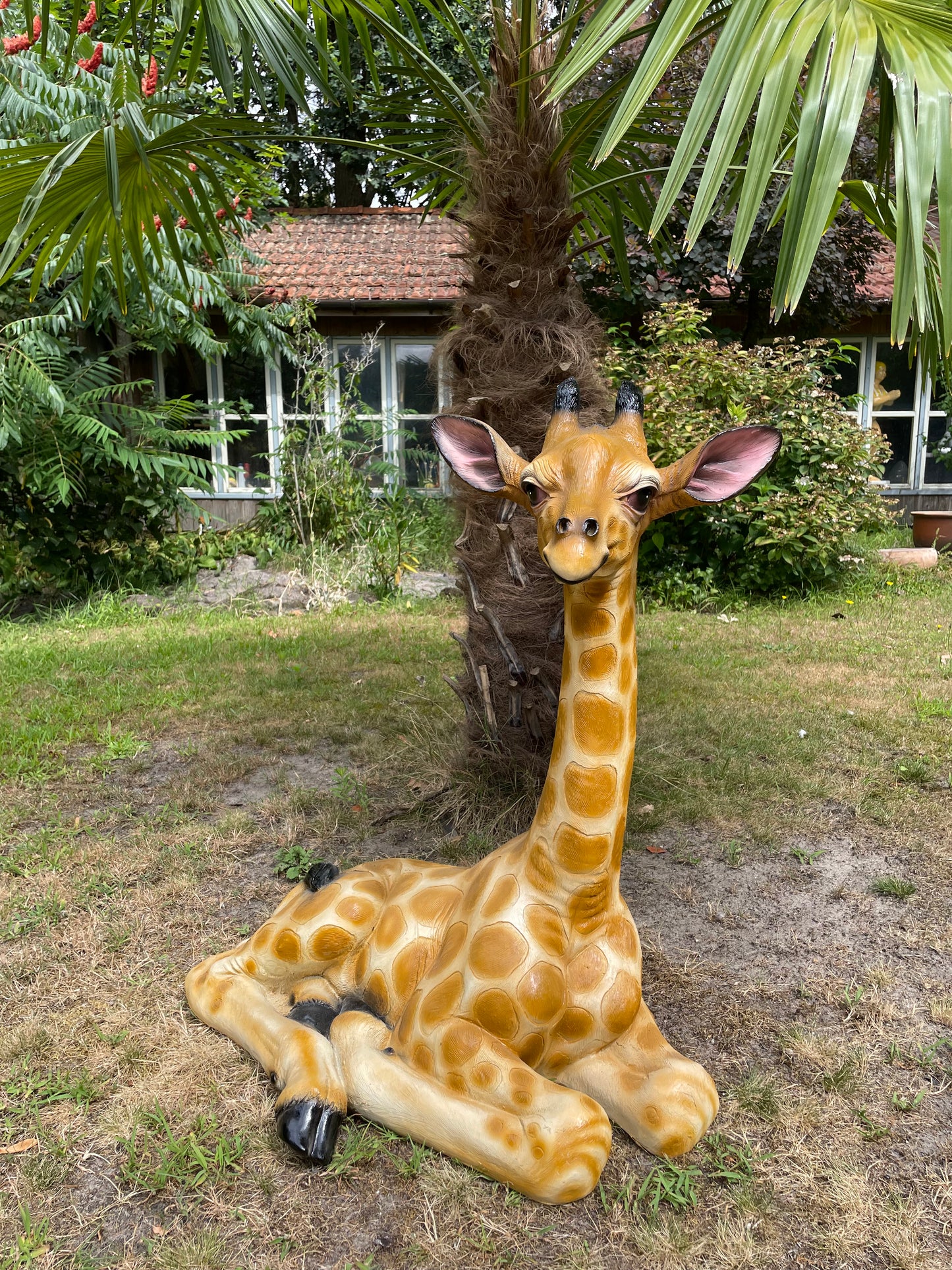Beeld Giraffe, tuin, dieren, zwanger, babykamer 80cm