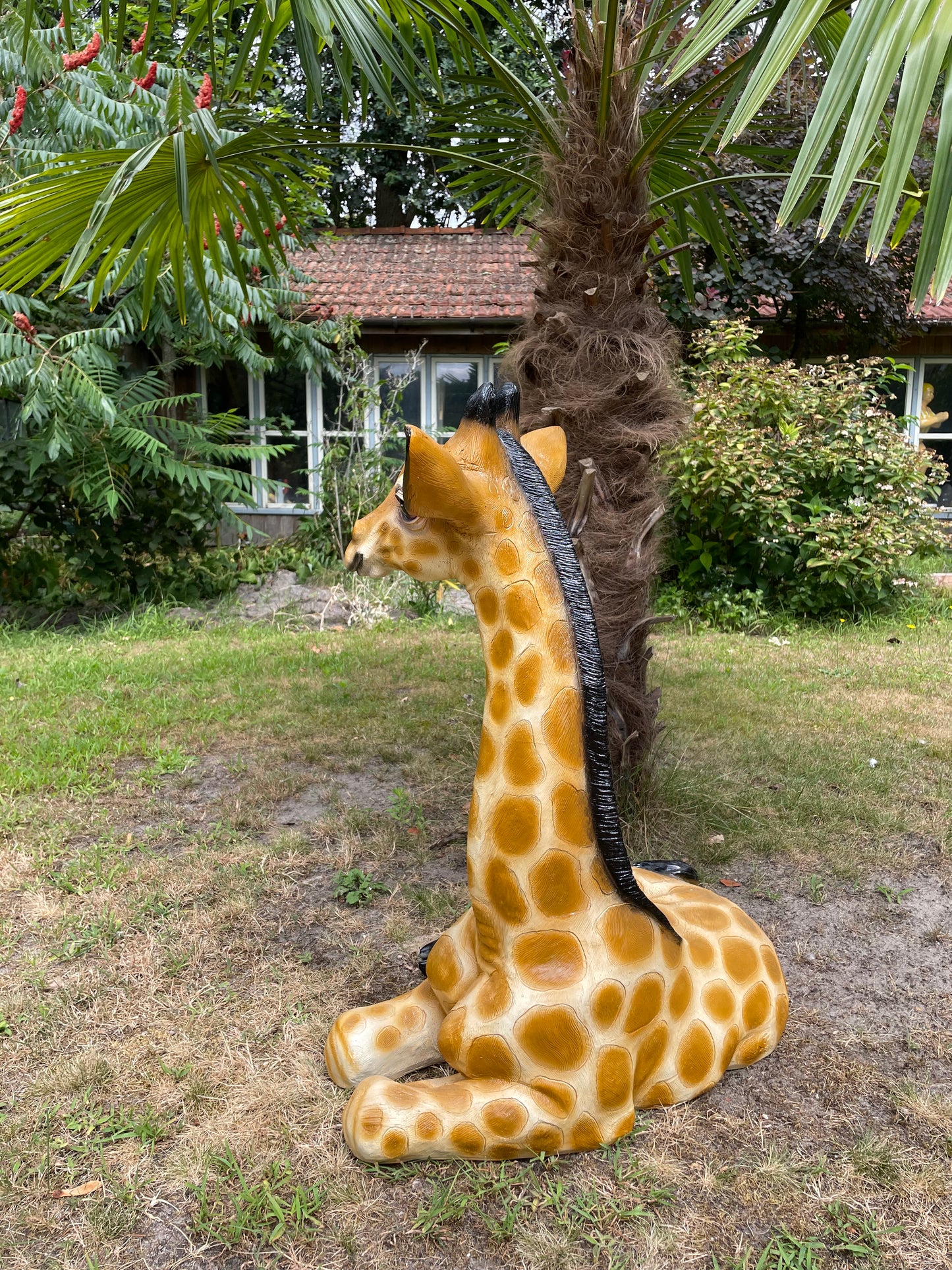 Beeld Giraffe, tuin, dieren, zwanger, babykamer 80cm