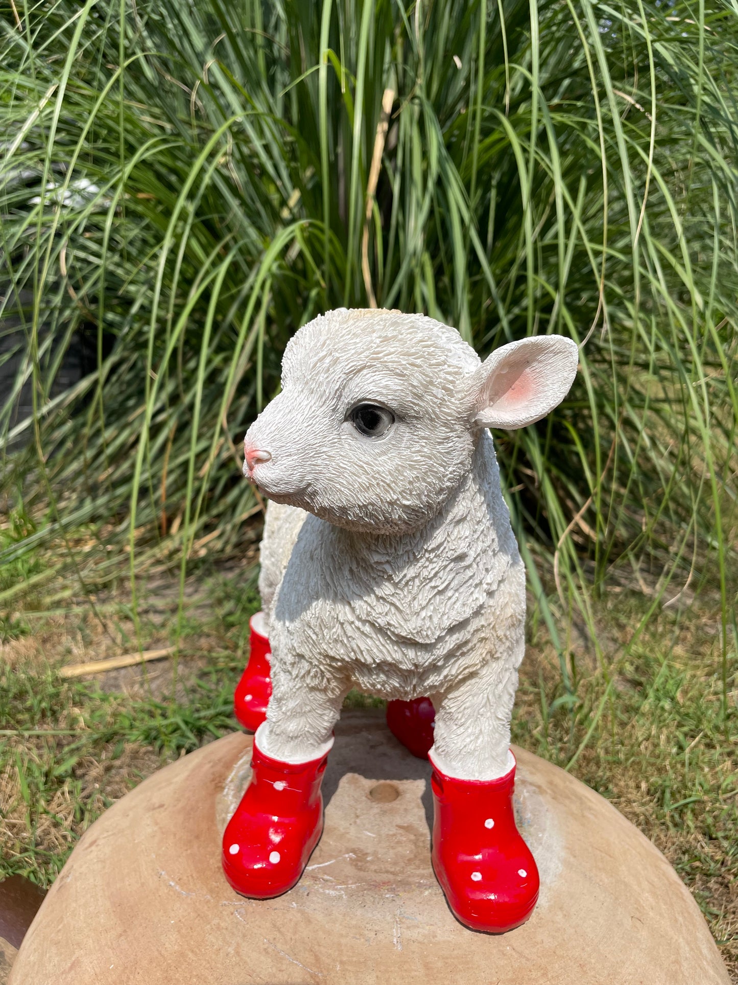 Lammetje laarsjes, boerderij, tuin, Rood 30cm