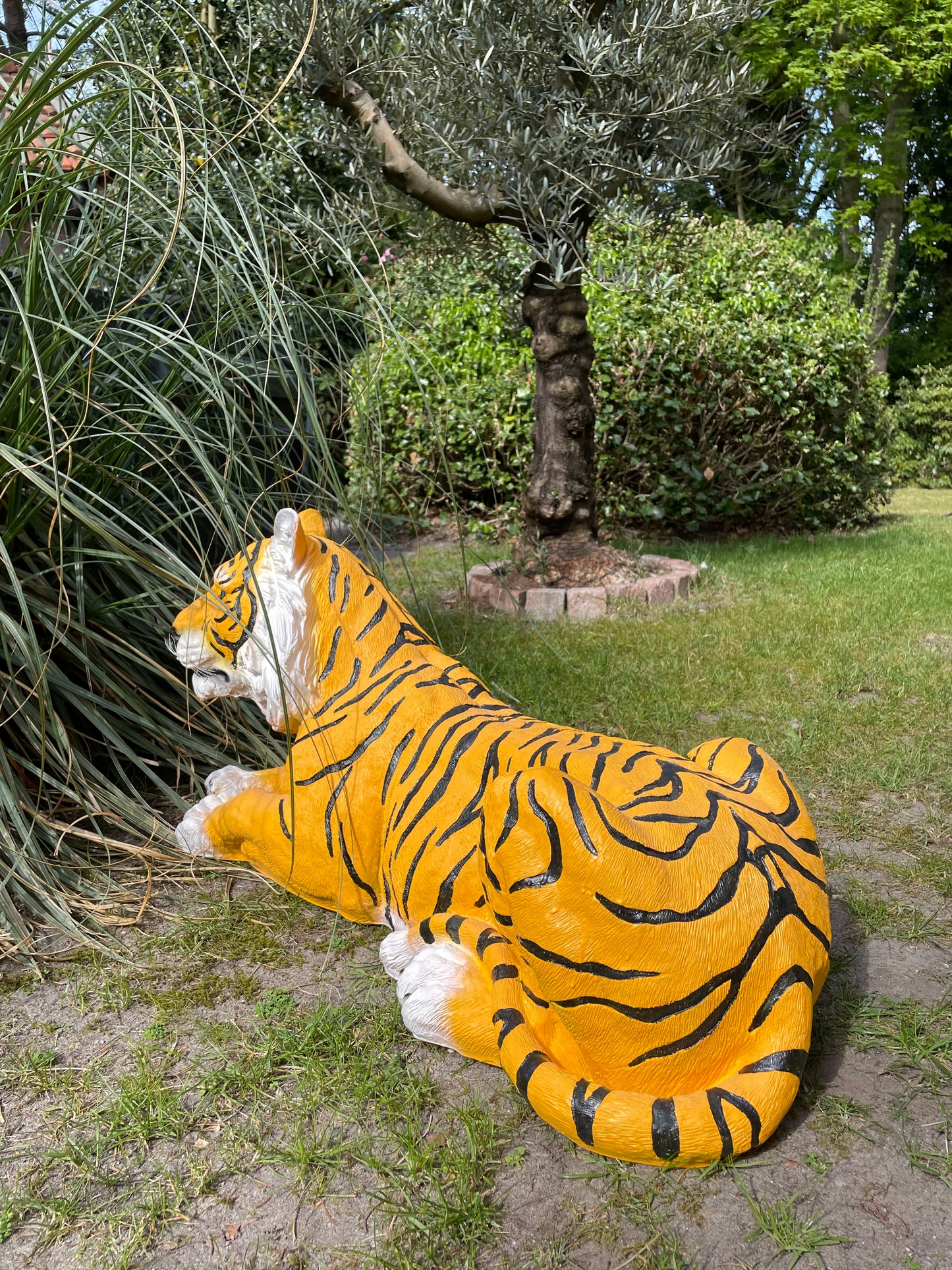 Beeld tijger tuin, gazon, dierentuin, boerderij 85cm
