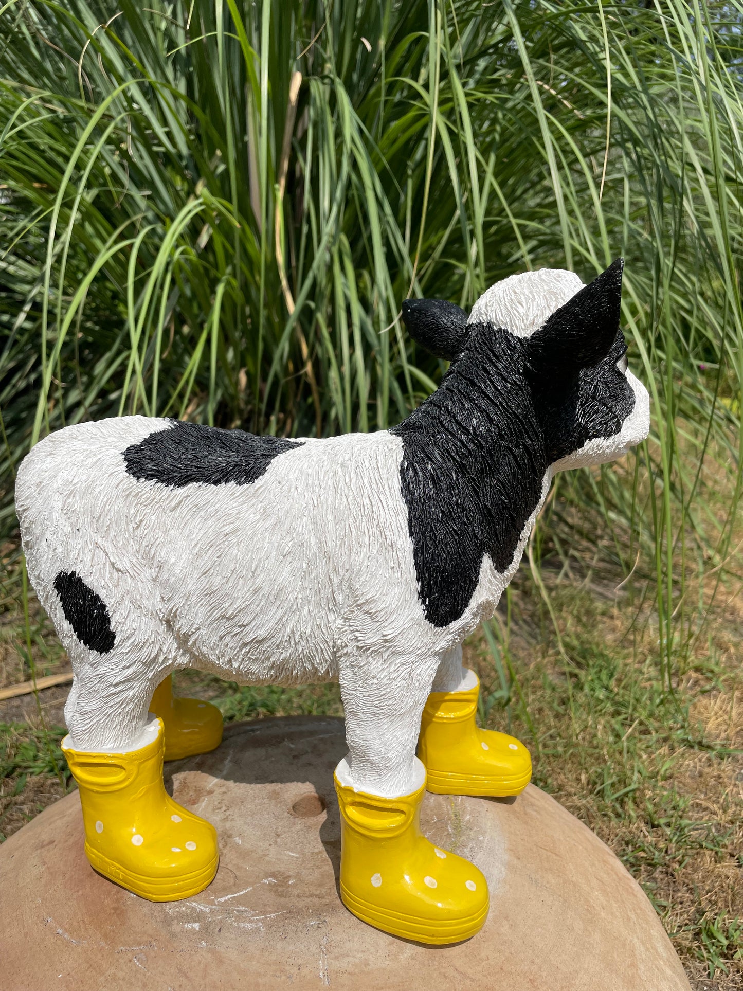 Kalfje laarsjes, boerderij, tuin, geel 30cm