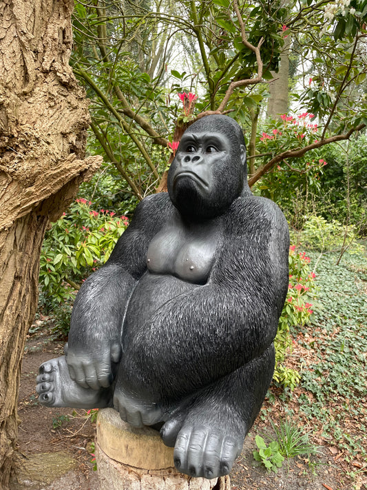 Beeld aap, gorilla, tuin, zwembad, vijver 80cm