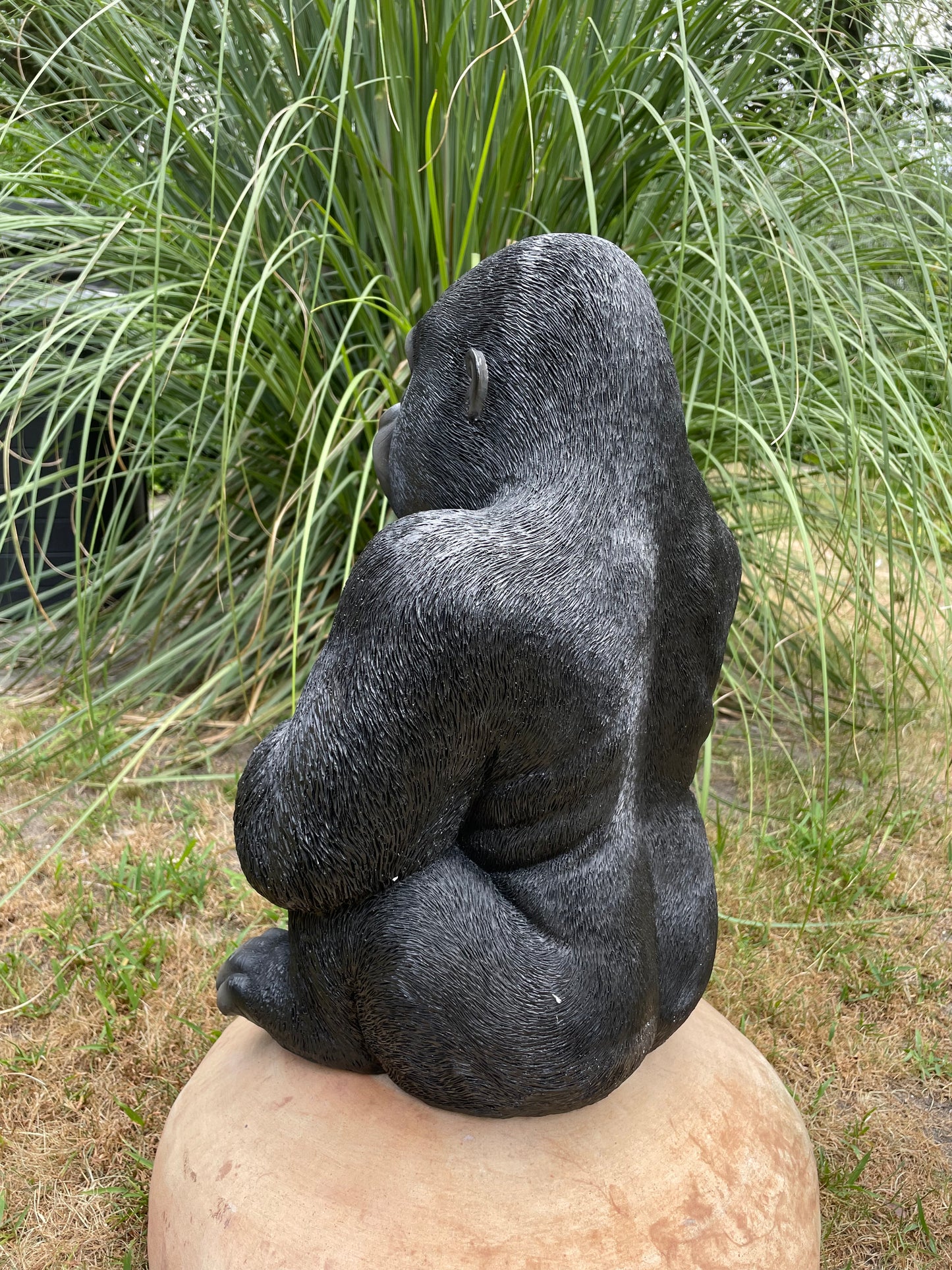 (Tuin)Beeld gorilla, tuin, zwembad, vijver 25cm