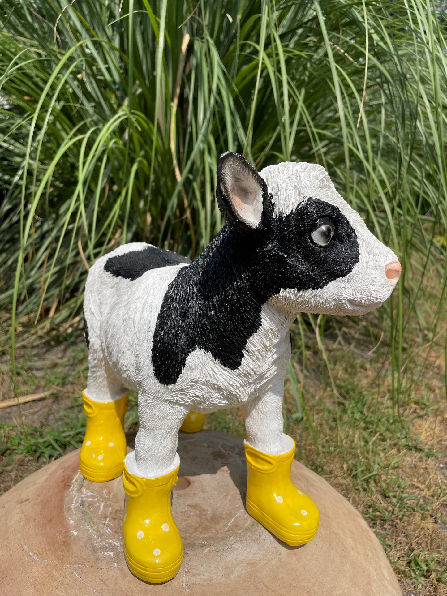 Kalfje laarsjes, boerderij, tuin, geel 30cm