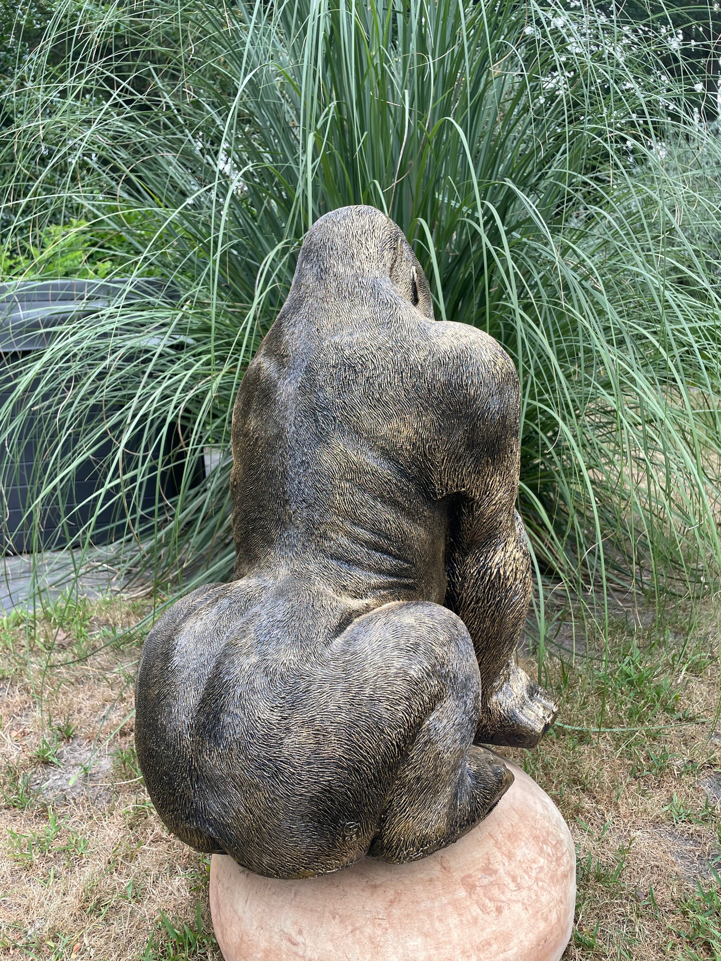(Tuin)Beeld aap, gorilla, tuin, zwembad, vijver 70cm