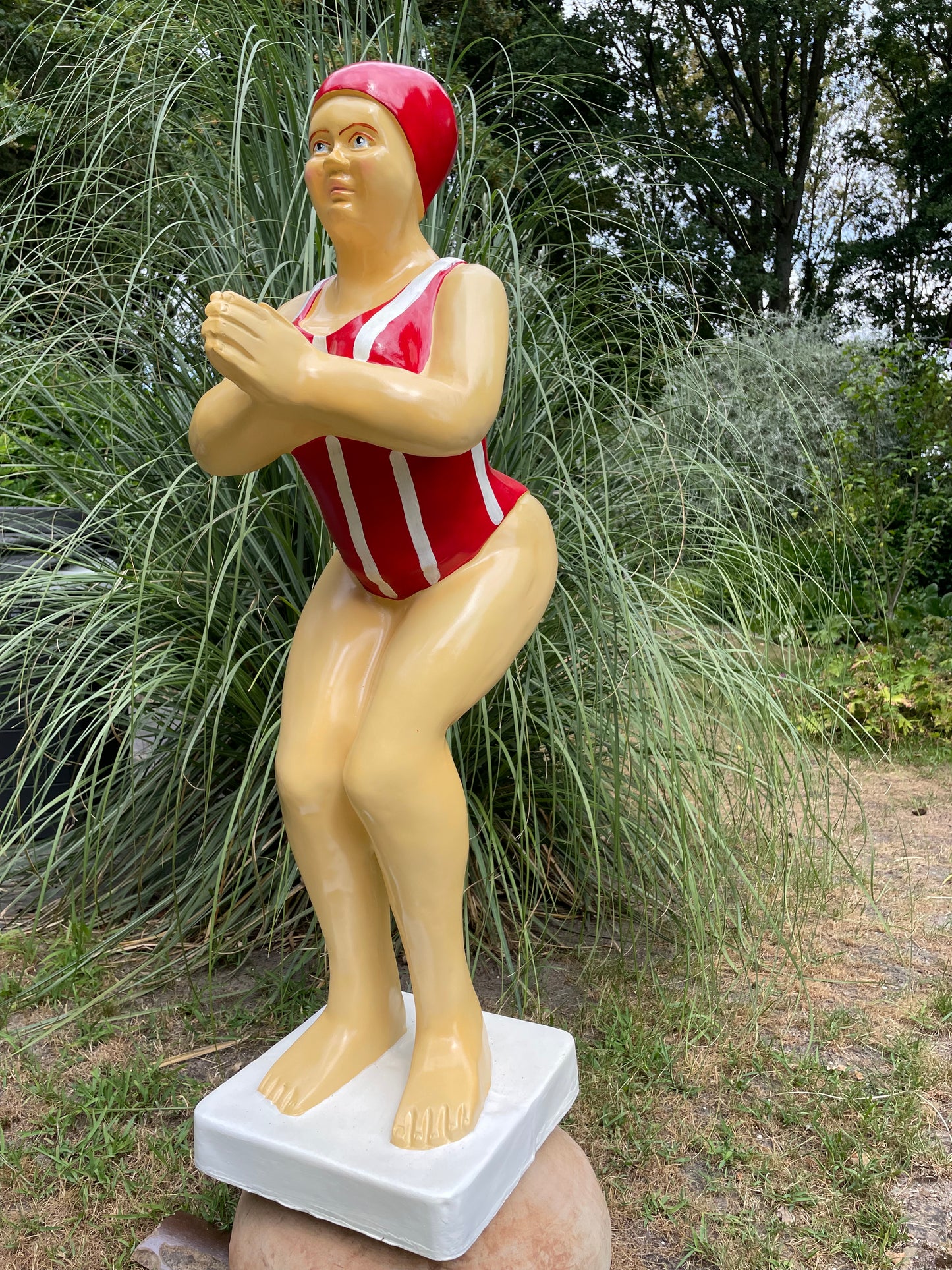 Duikende dame Rood streep vert jacuzzi tuin, zwembad, vijver 115cm