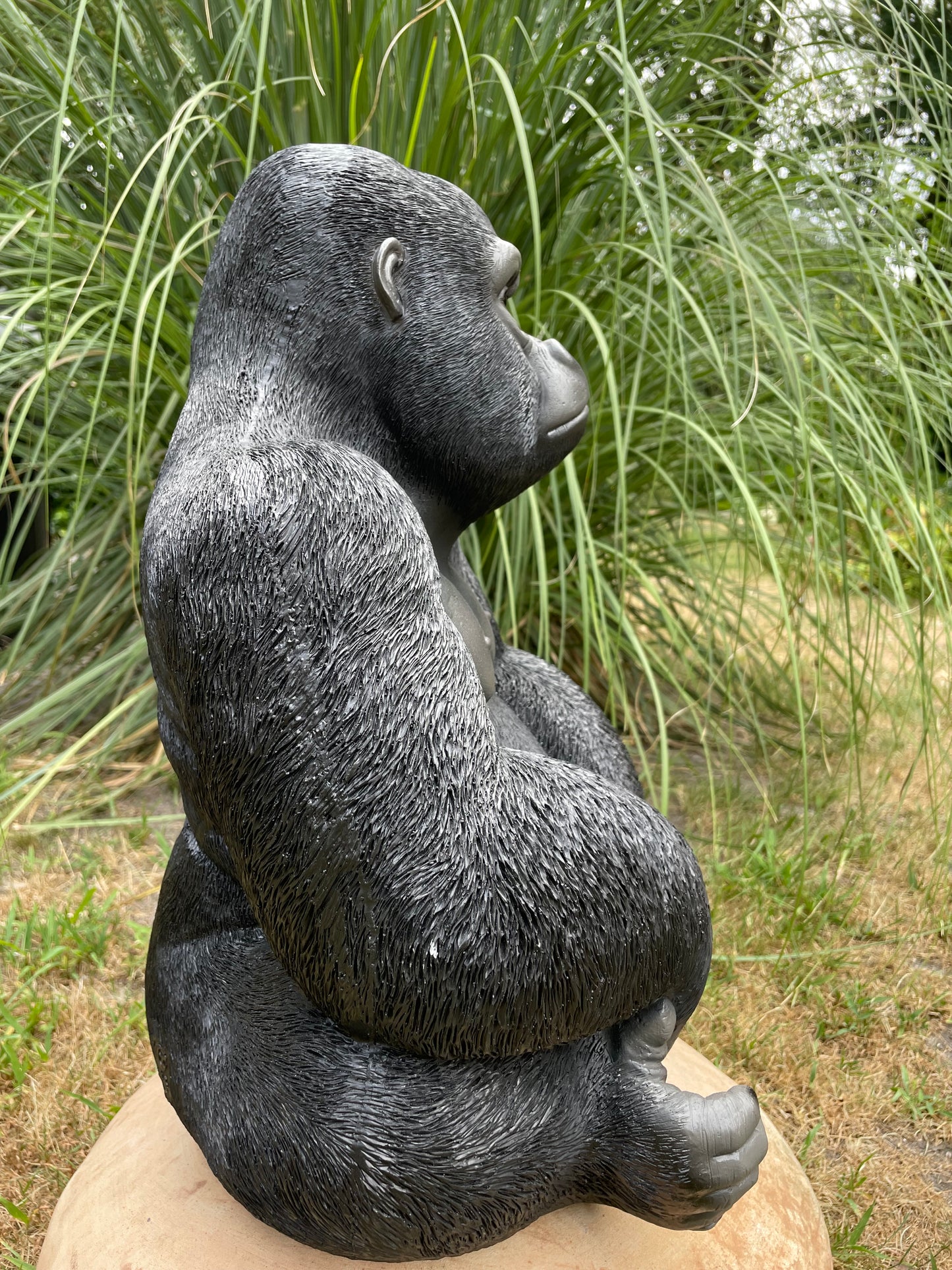 (Tuin)Beeld gorilla, tuin, zwembad, vijver 25cm