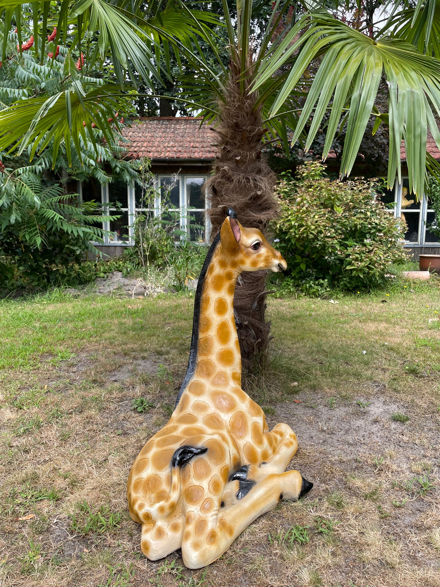 Beeld Giraffe, tuin, dieren, zwanger, babykamer 80cm