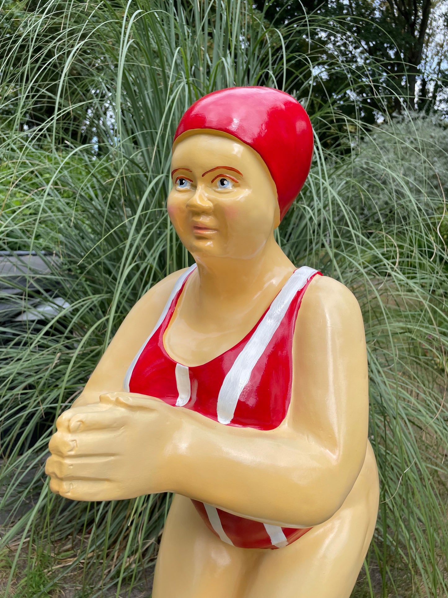 Duikende dame Rood streep vert jacuzzi tuin, zwembad, vijver 115cm