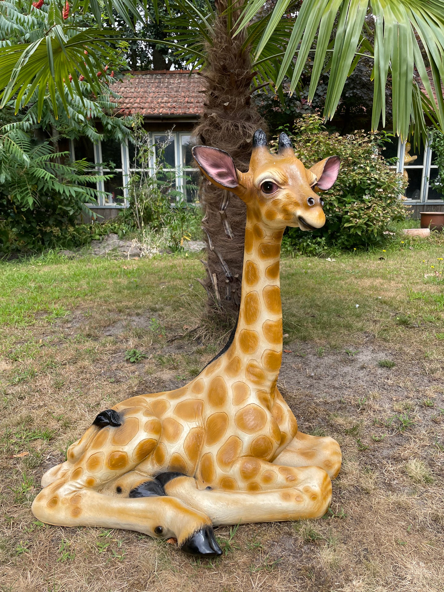 Beeld Giraffe, tuin, dieren, zwanger, babykamer 80cm