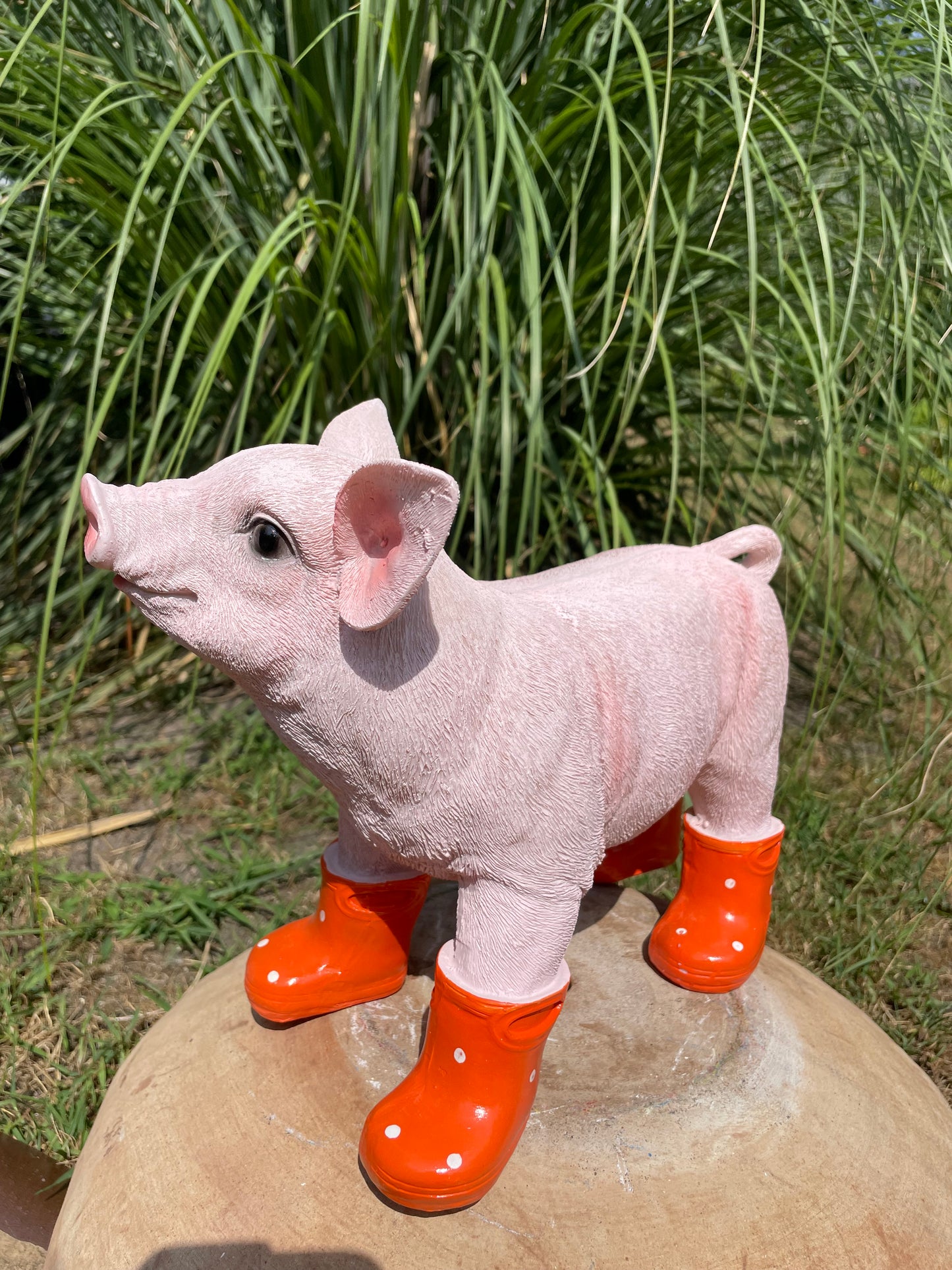 Varken laarsjes staand, kinder, babykamer Oranje 35cm