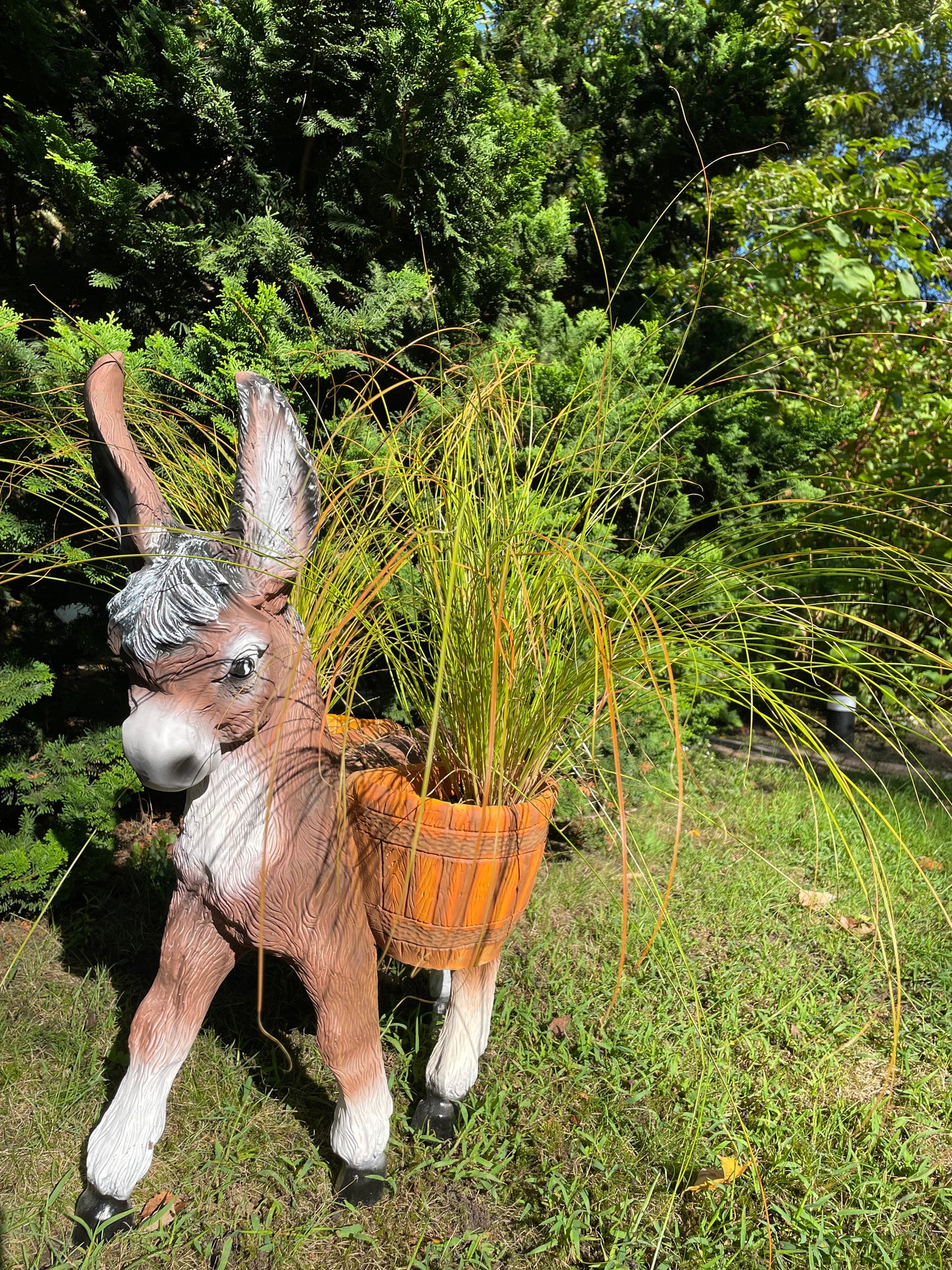 Ezel met mandje bruin gazon, tuin, 75cm