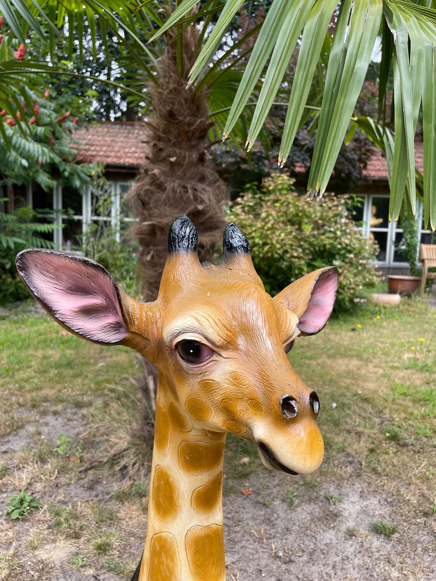 Beeld Giraffe, tuin, dieren, zwanger, babykamer 80cm
