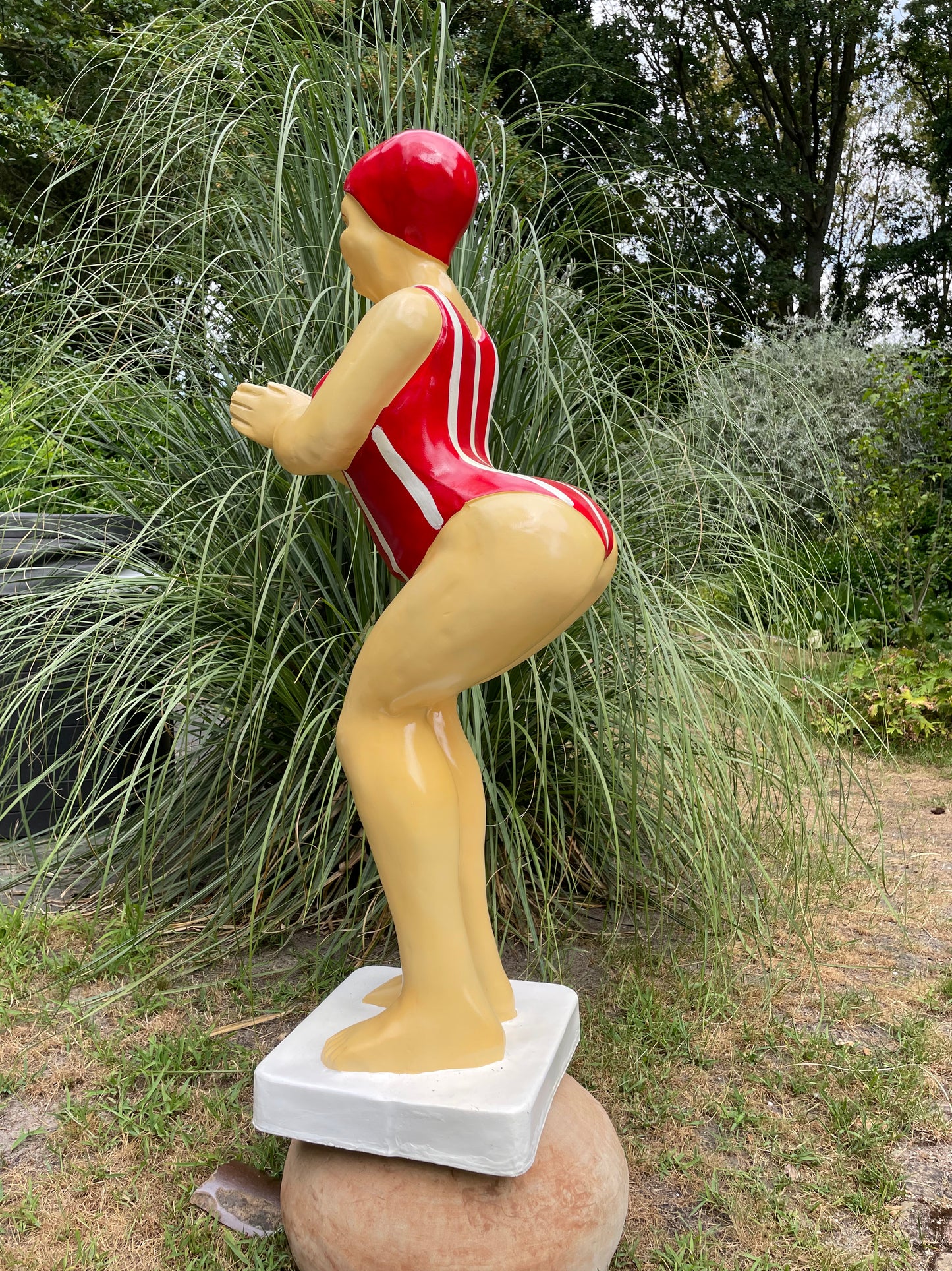 Duikende dame Rood streep vert jacuzzi tuin, zwembad, vijver 115cm
