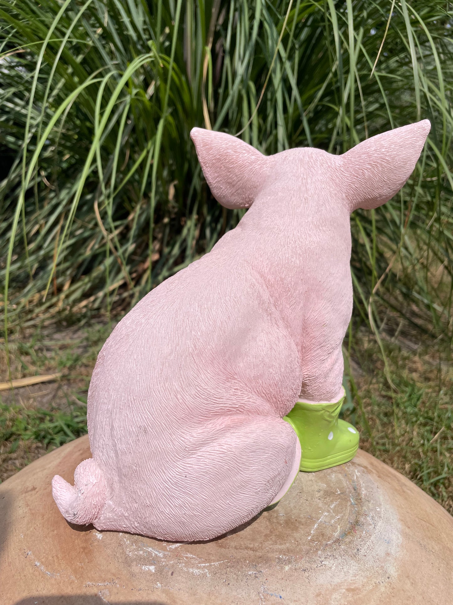 Varken laarsjes zittend, kinder, babykamer Groen25cm