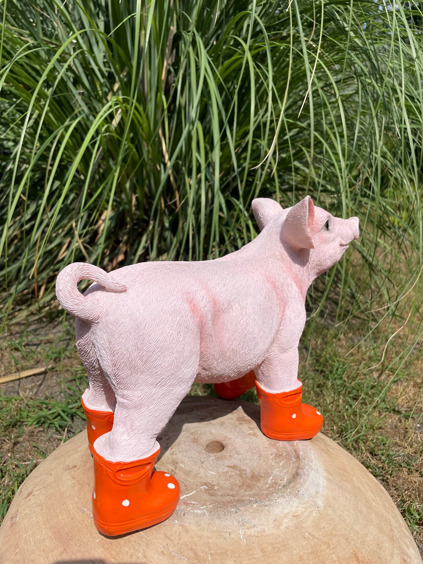 Varken laarsjes staand, kinder, babykamer Oranje 35cm