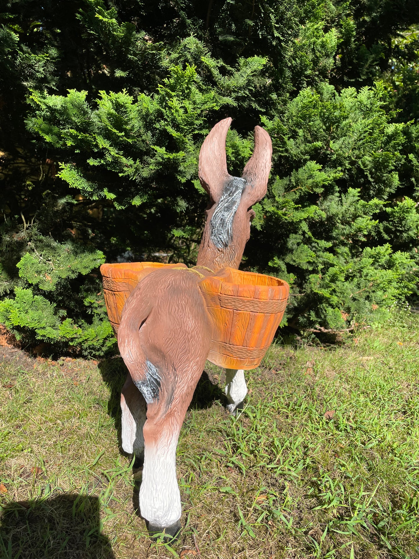 Ezel met mandje bruin gazon, tuin, 75cm