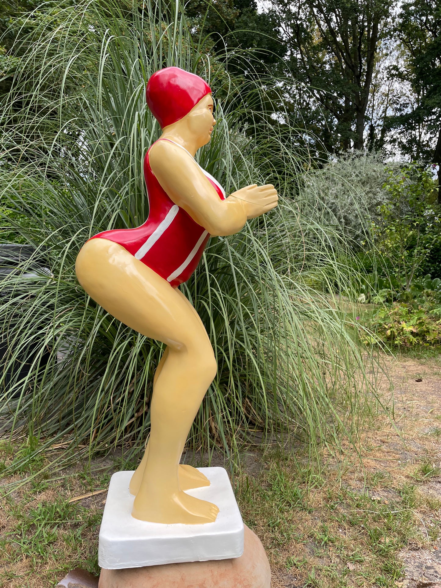 Duikende dame Rood streep vert jacuzzi tuin, zwembad, vijver 115cm