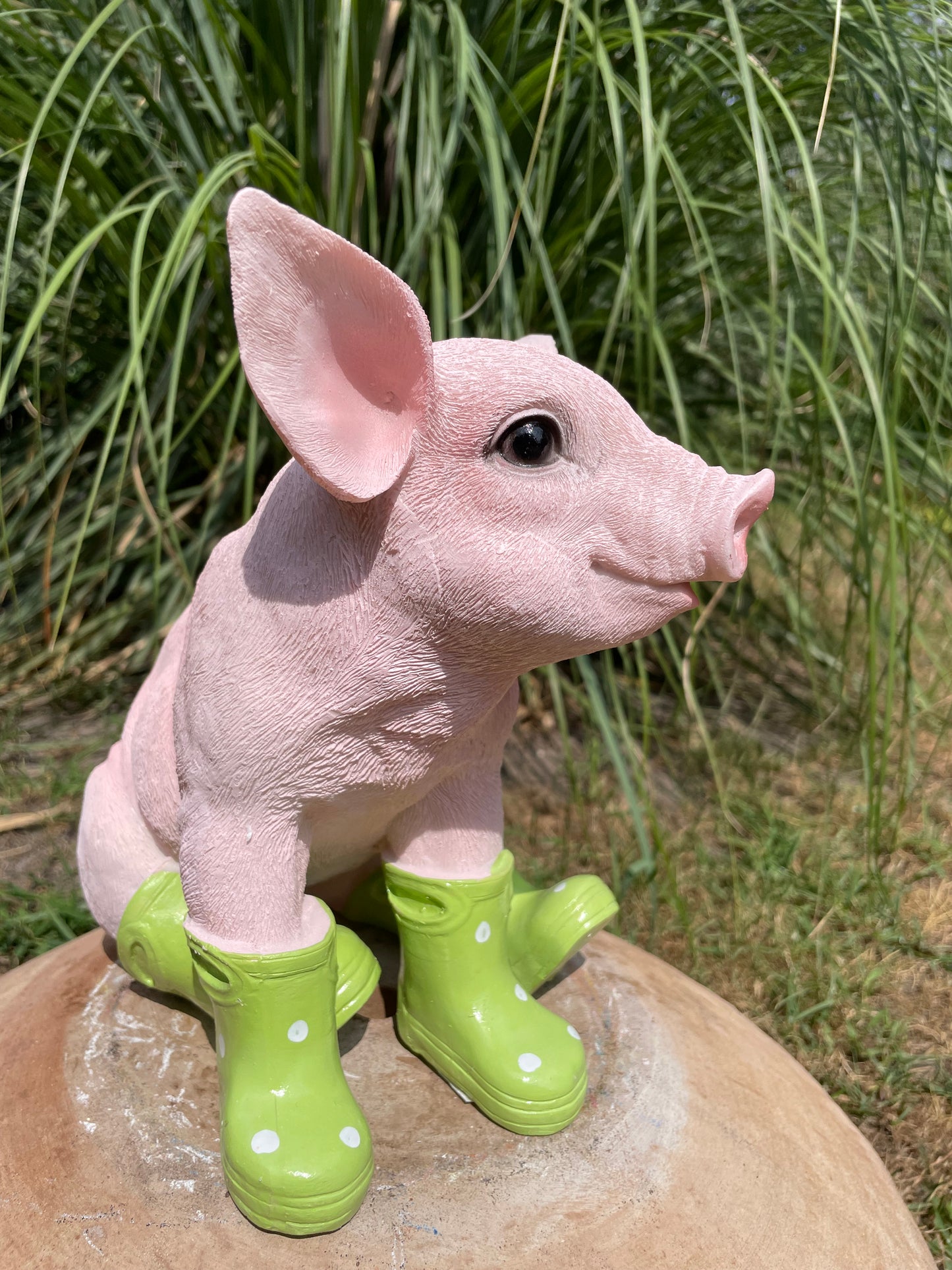 Varken laarsjes zittend, kinder, babykamer Groen25cm