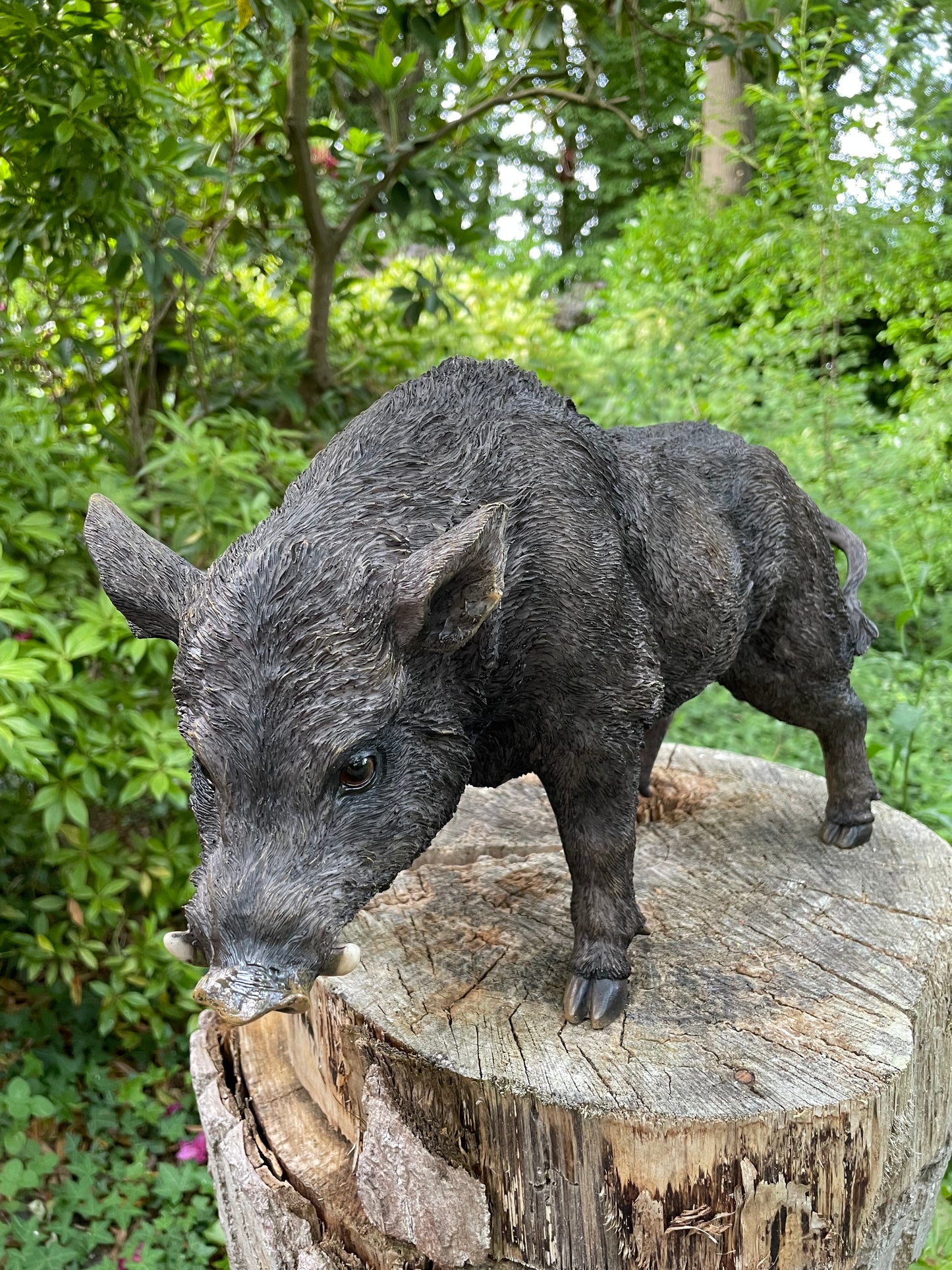 (tuin)beeld everzwijn, gazon, tuin, boerderij 35cm