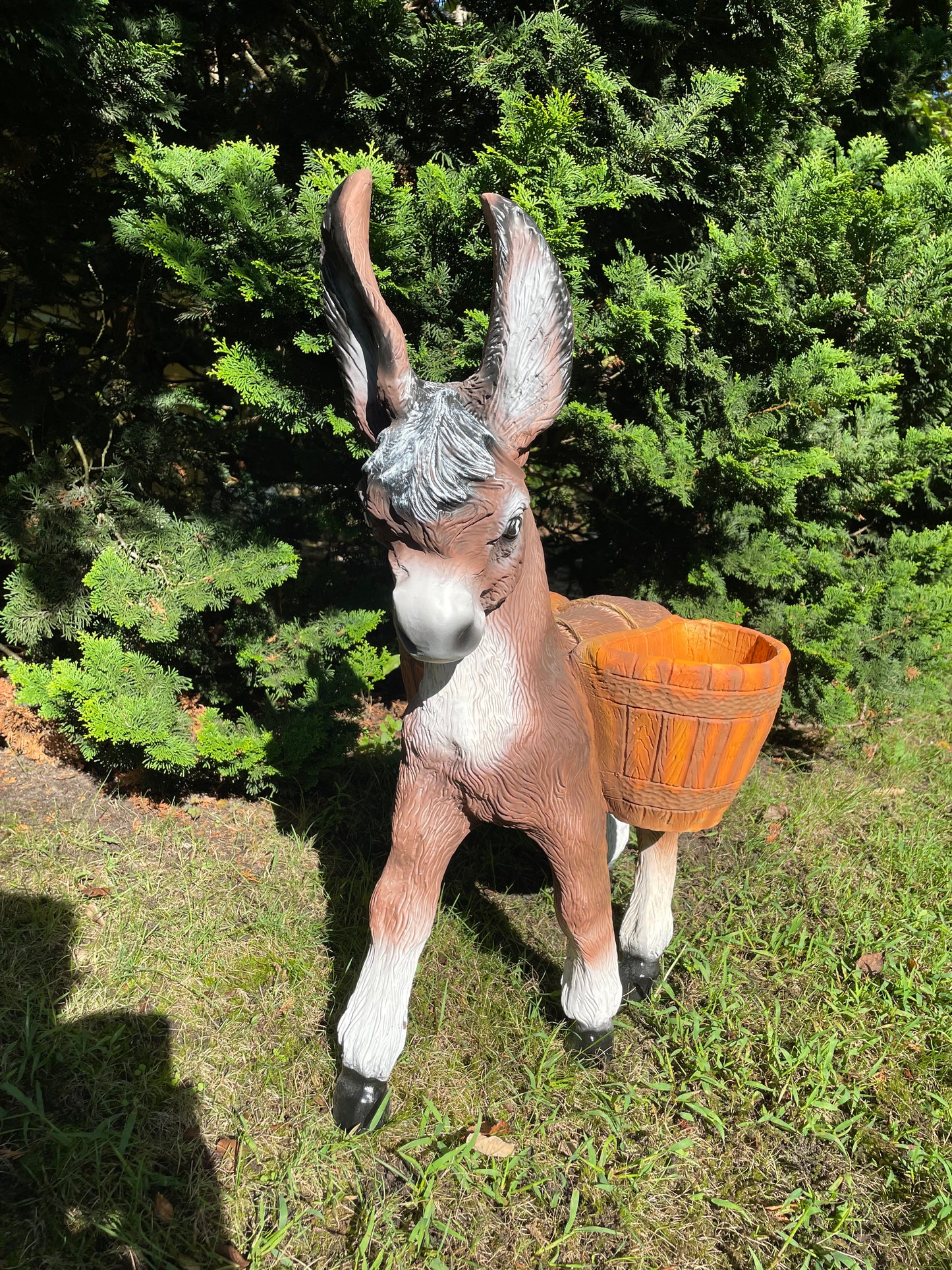 Ezel met mandje bruin gazon, tuin, 75cm