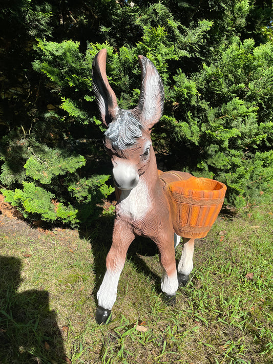 Ezel met mandje bruin gazon, tuin, 75cm