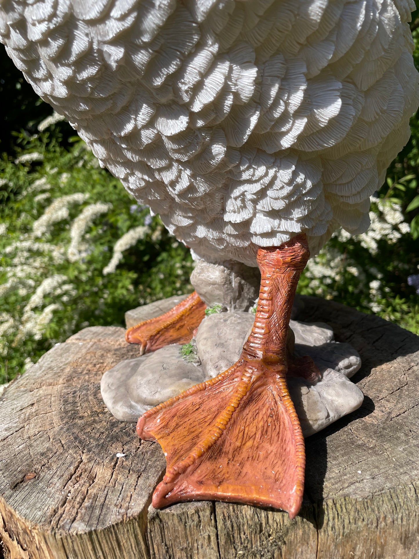 Beeld Gans wit, tuin, zwembad, vijver, boerderij 60cm