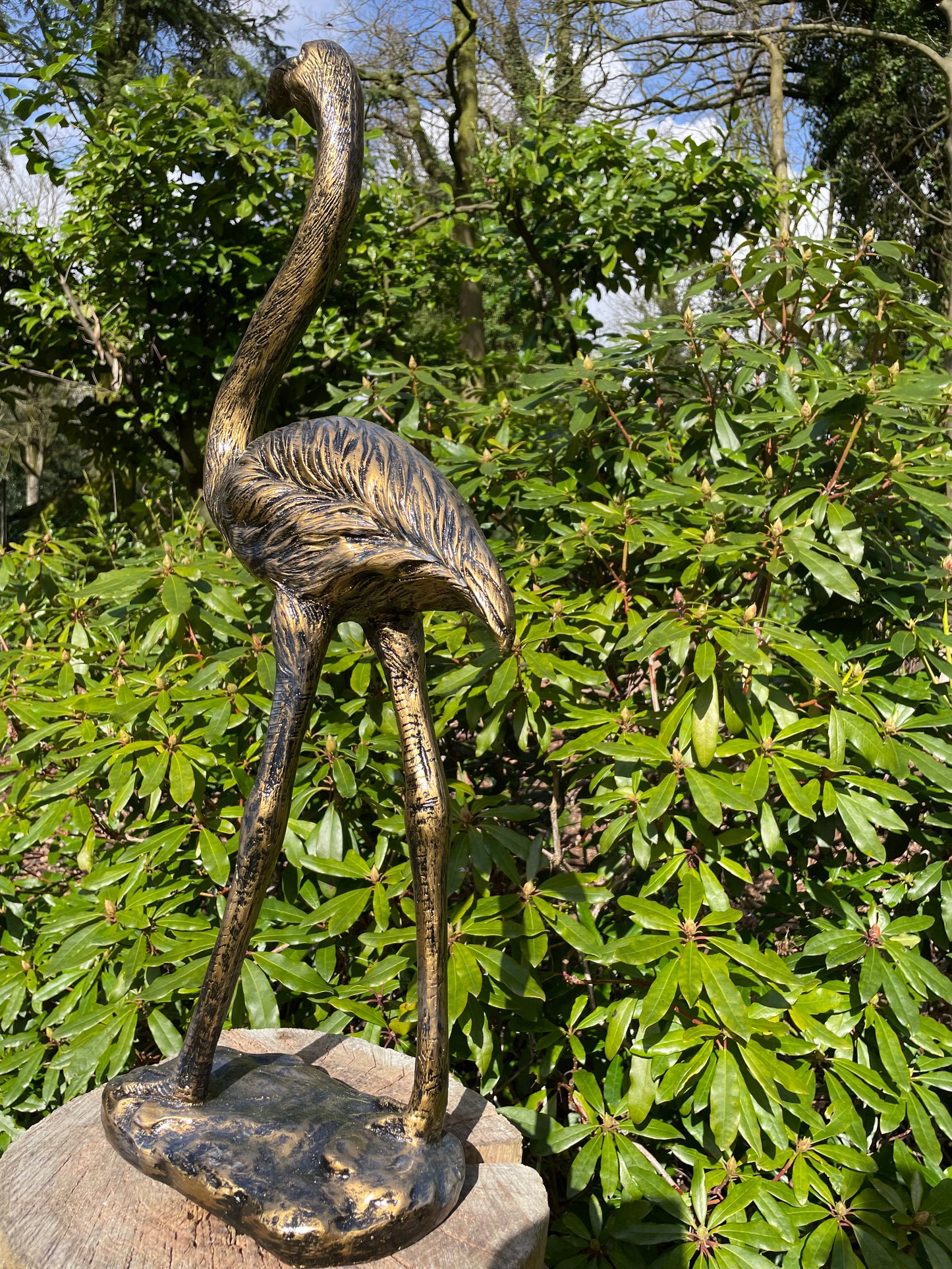 (Tuin)Beeld flamingo, tuin, zwembad, vijver 70cm