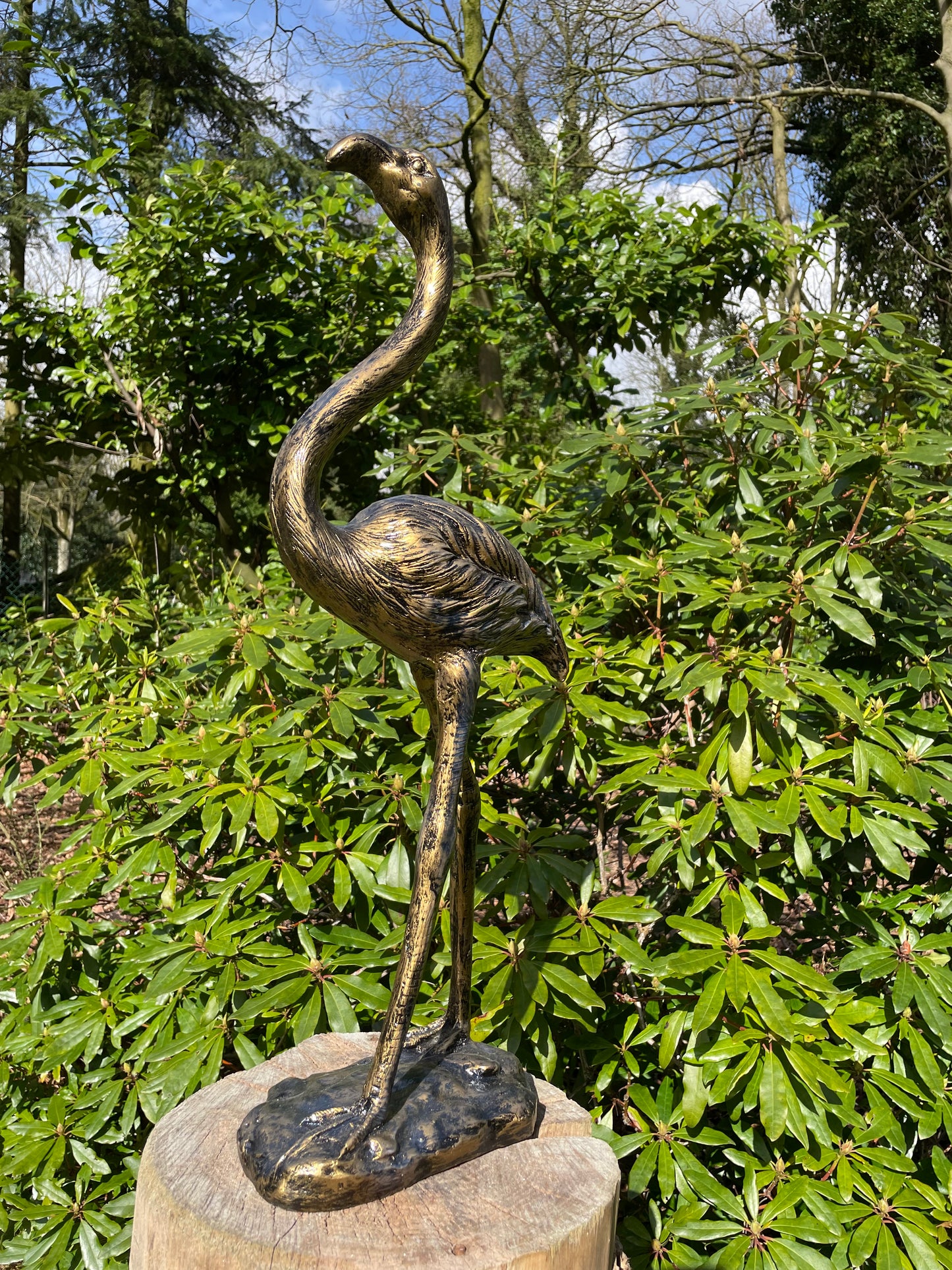 (Tuin)Beeld flamingo, tuin, zwembad, vijver 70cm
