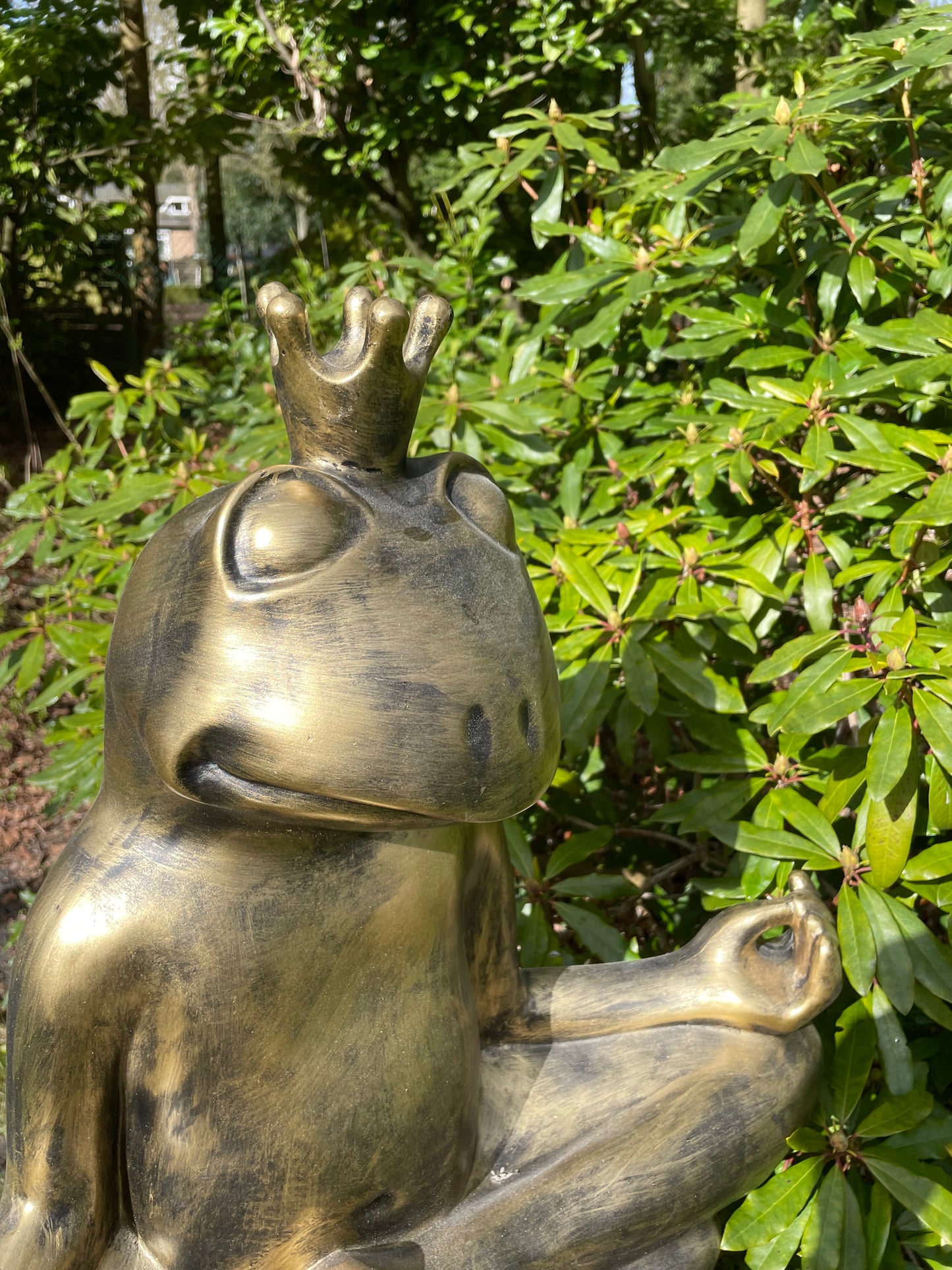 Beeld kikker, tuin, zen, zwembad, vijver yoga 60cm