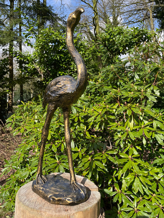 (Tuin)Beeld flamingo, tuin, zwembad, vijver 70cm