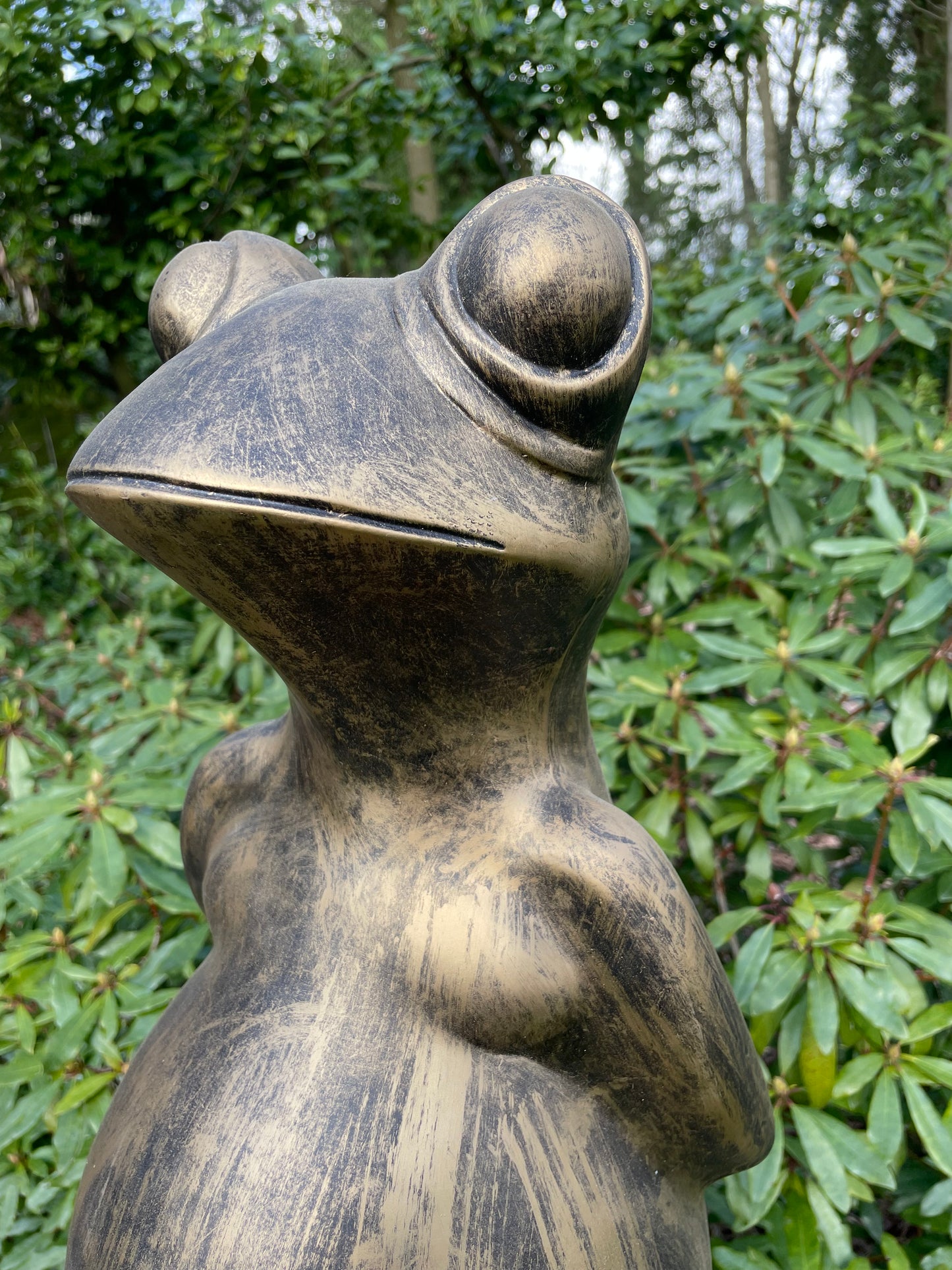 (Tuin)Beeld kikker, tuin, zen, zwembad, vijver yoga 80cm
