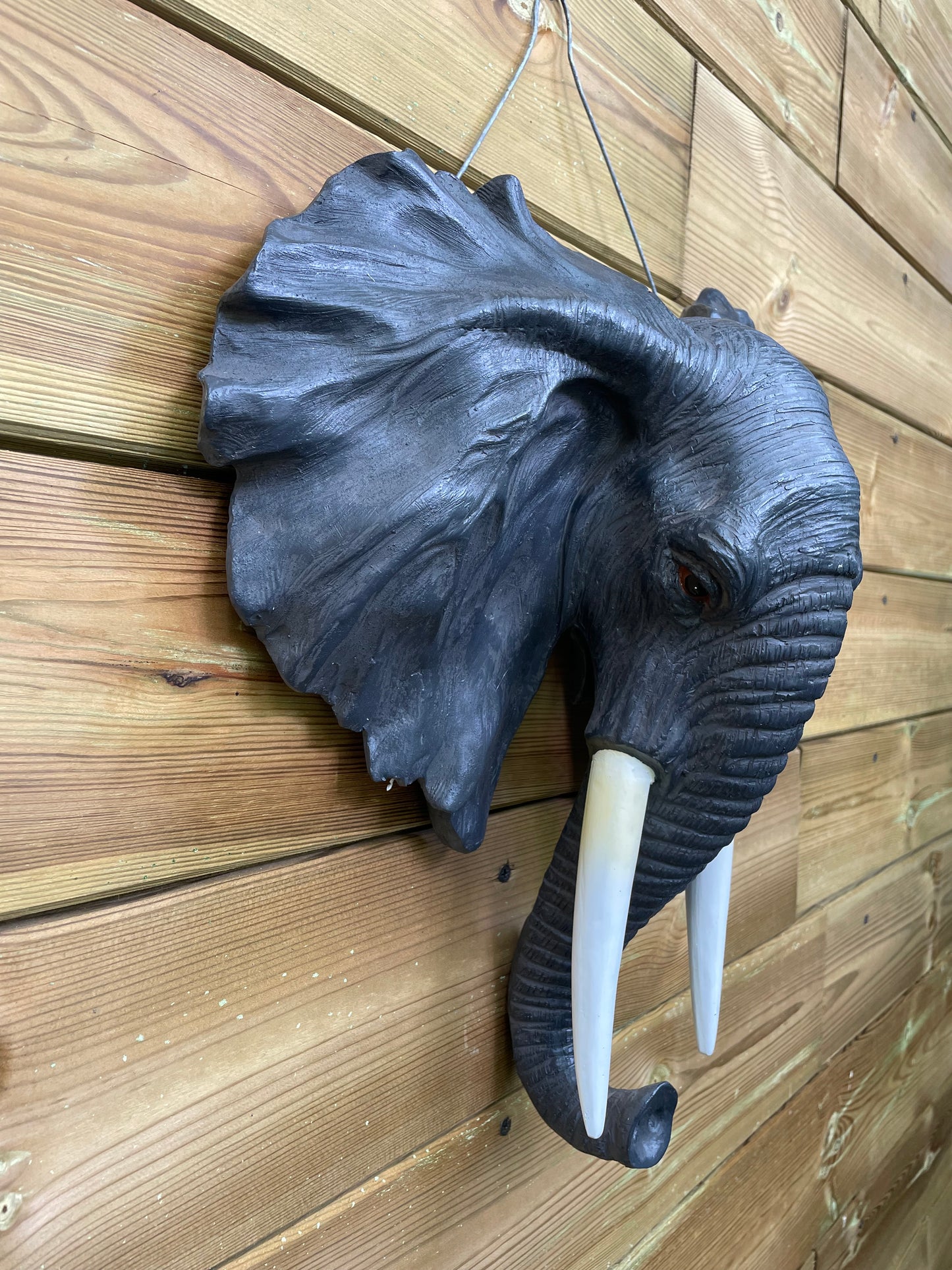 Beeld schild wand olifant grijs tuin, dieren, dierentuin 30cm