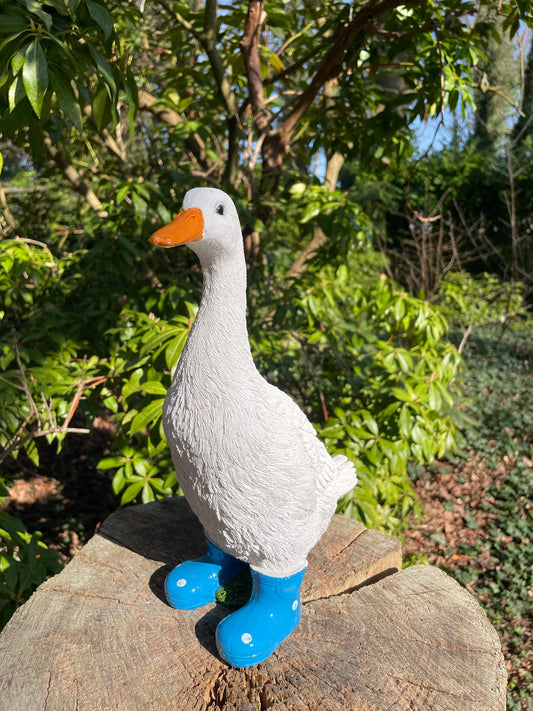 Gans laarsjes, kinder, babykamer Blauw 30cm